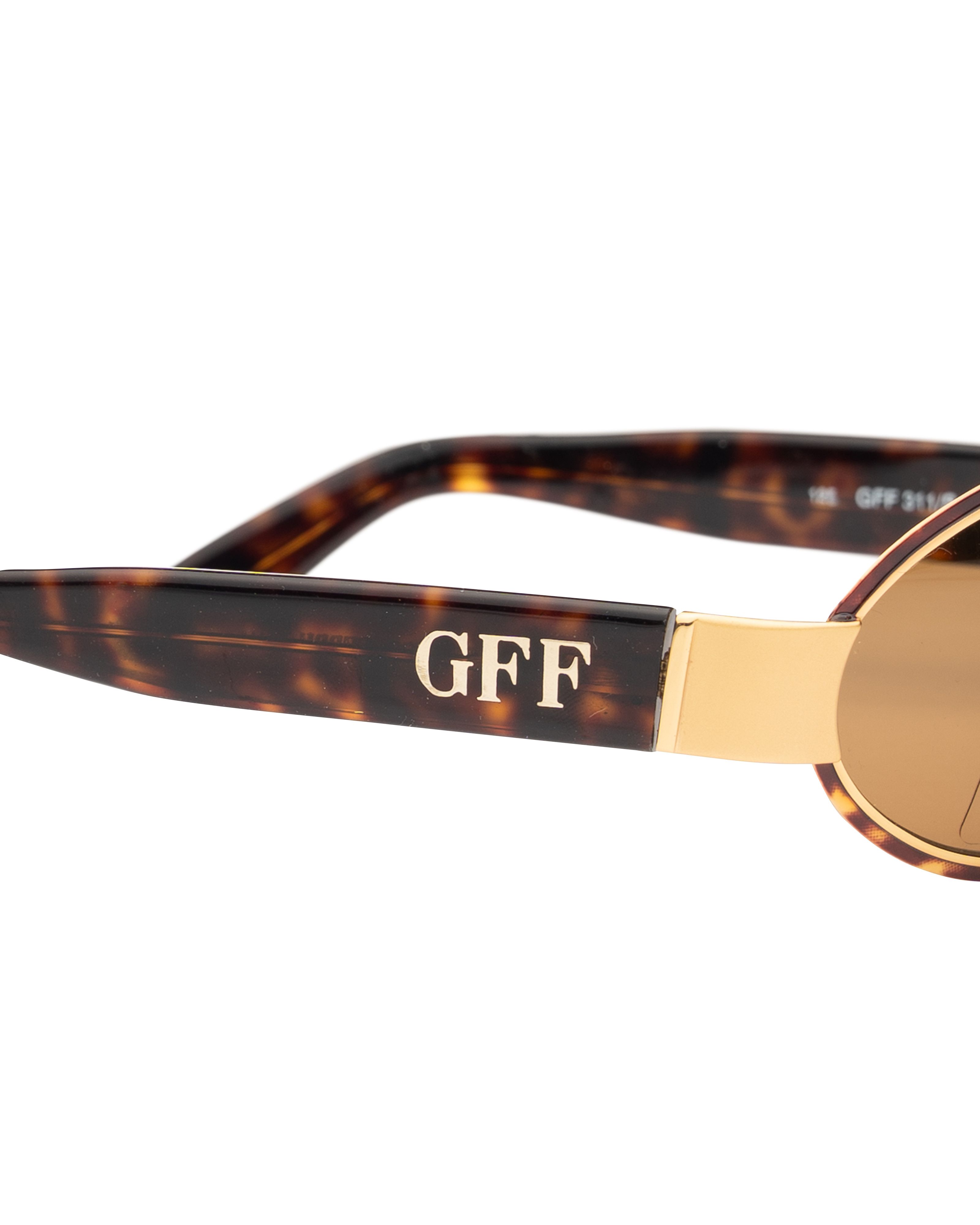 Gianfranco Ferre Gianfranco Ferre 90's Havana Brown & Gold Oval Sunglasses Size ONE SIZE - 2 Thumbnail