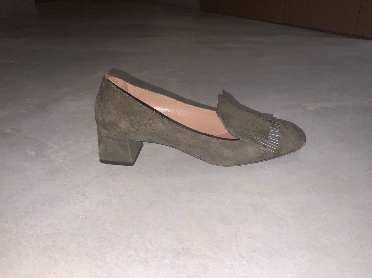 Fratelli Rossetti Olive suede fringe loafers Size US 6.5 / IT 36.5 - 3 Thumbnail