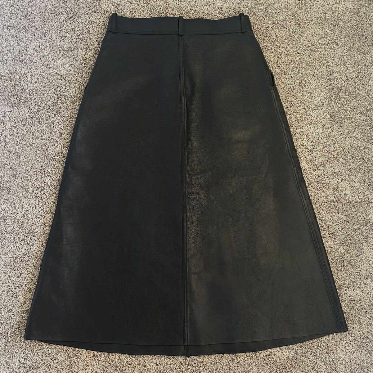 Balenciaga Balenciaga Pure Leather Maxi Skirt Size 40" / US 18 - 2 Thumbnail