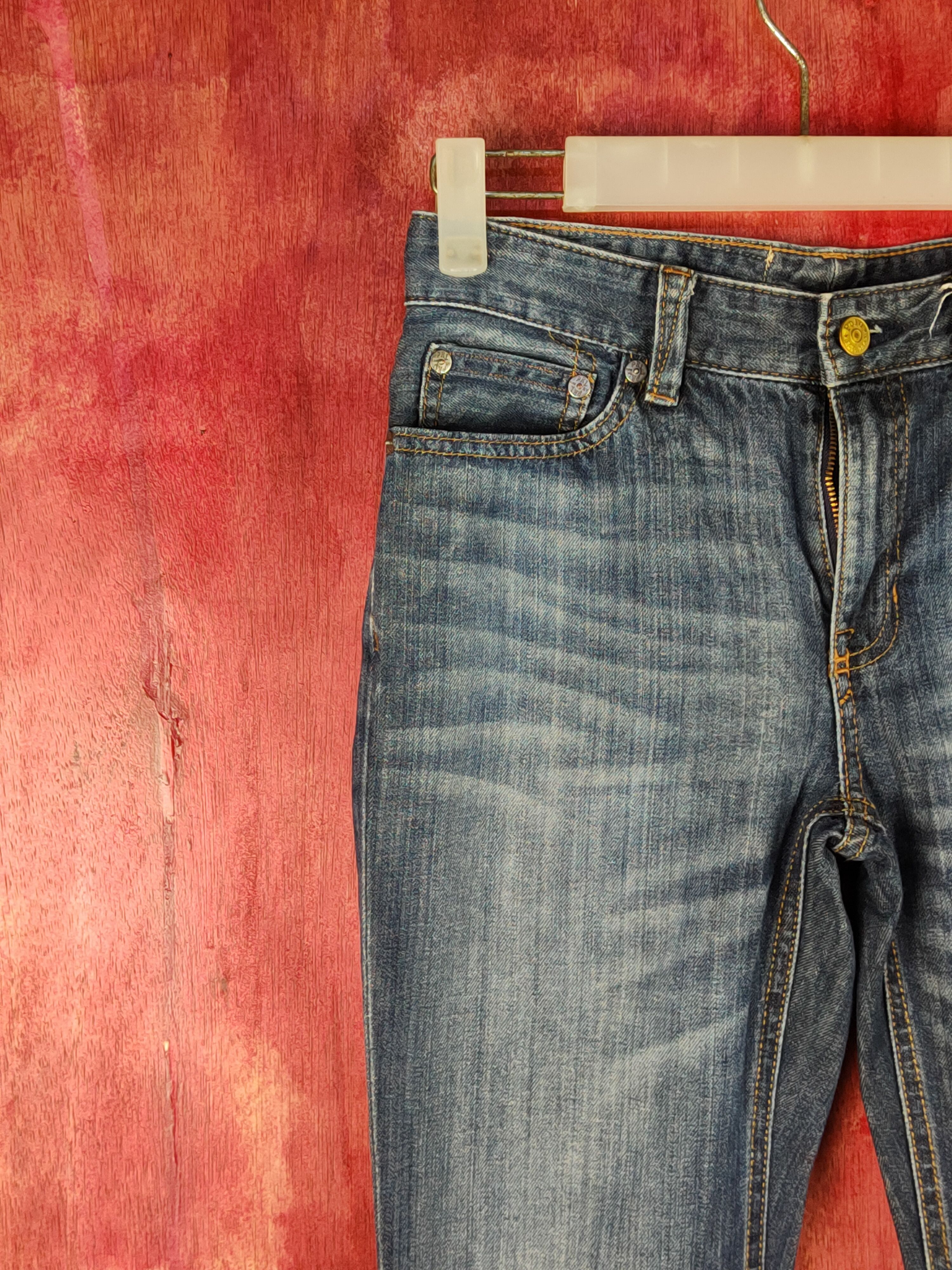 Polo Ralph Lauren Polo Ralph Lauren skater Blue Distressed ripped Denim #S1593 Size US 27 - 3 Thumbnail