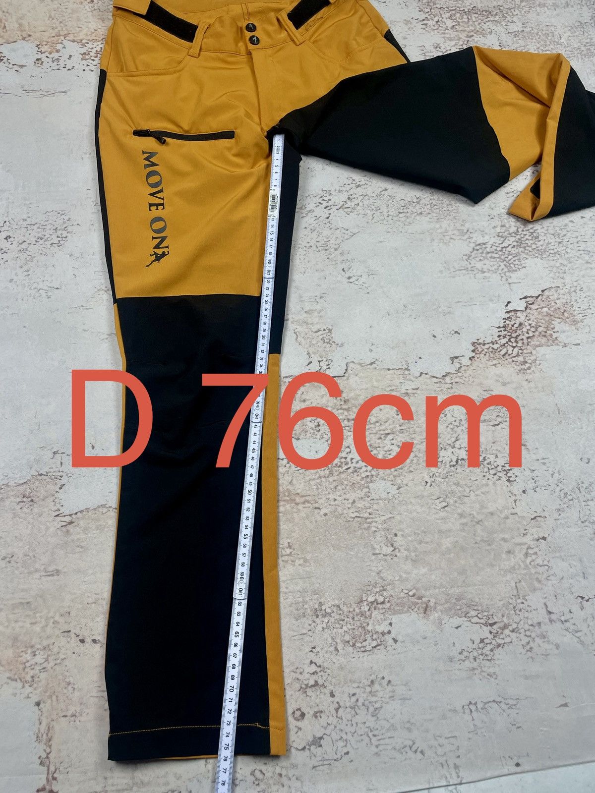 Other Move On 36-S Women’s Pants Black/Yellow, Hiking Trekking eg Size 27" / US 4 / IT 40 - 7 Thumbnail