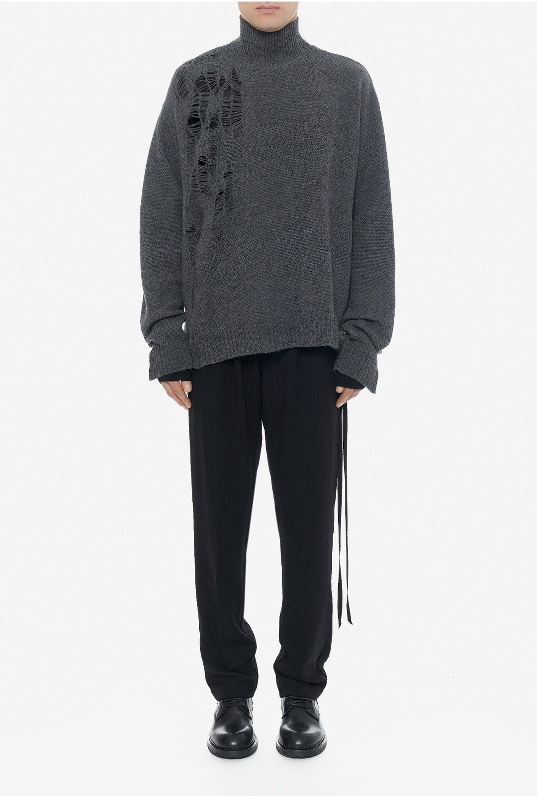 Ann Demeulemeester Amn Demeulemeester Gabriela Destroyed Wool Sweater Size US L / EU 52-54 / 3 - 4 Thumbnail