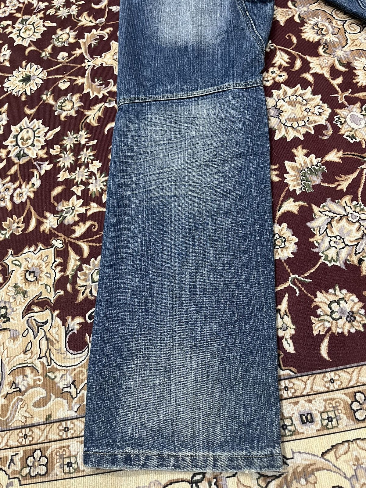 Japanese Brand T Traxx Double Knee Stain Denim Size US 34 / EU 50 - 12 Thumbnail