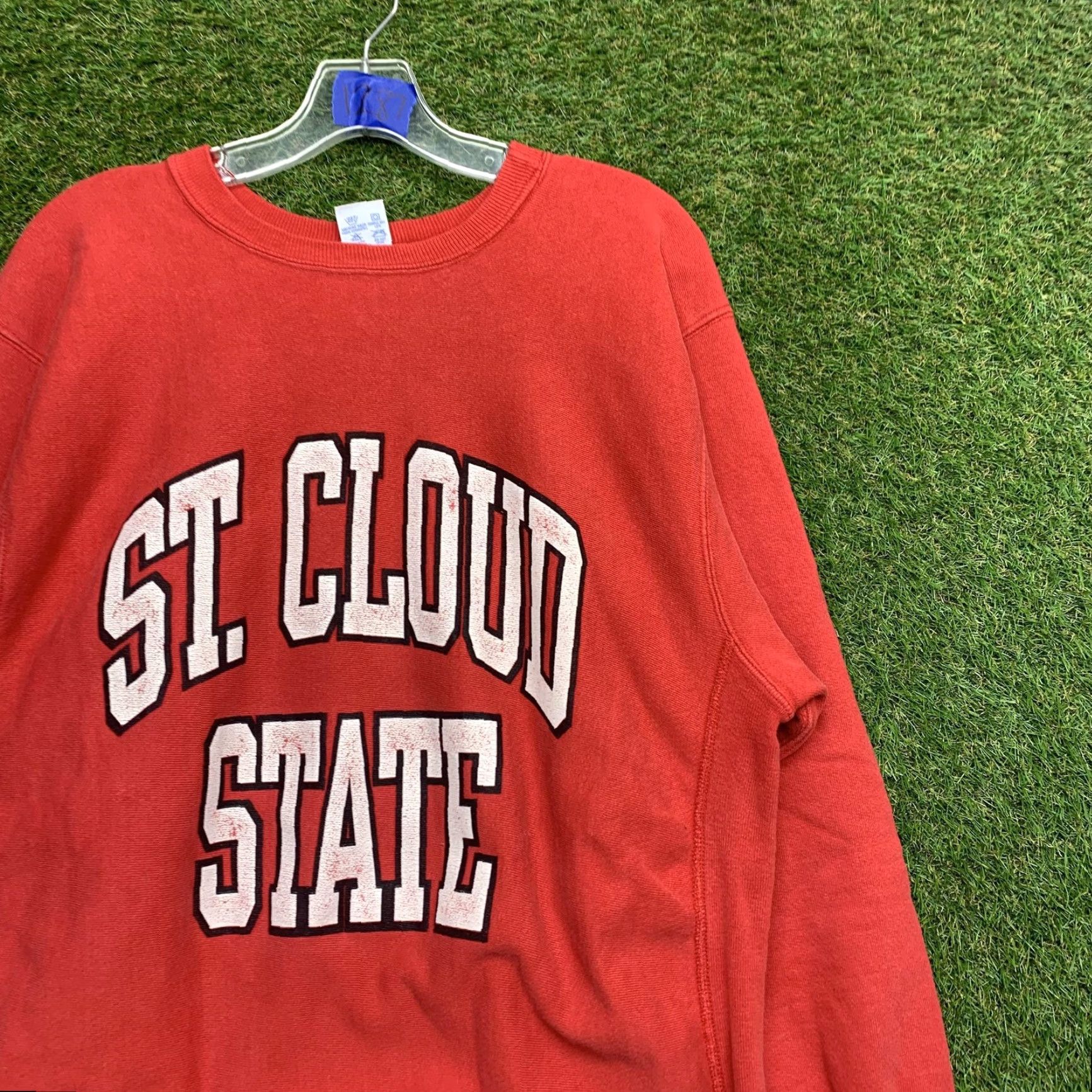 Champion VINTAGE Champion Reverse Weave Sweatshirt Mens XL St Cloud State Crewneck 90s Red Graphic Print C Logo Mens Size US XL / EU 56 / 4 - 2 Thumbnail