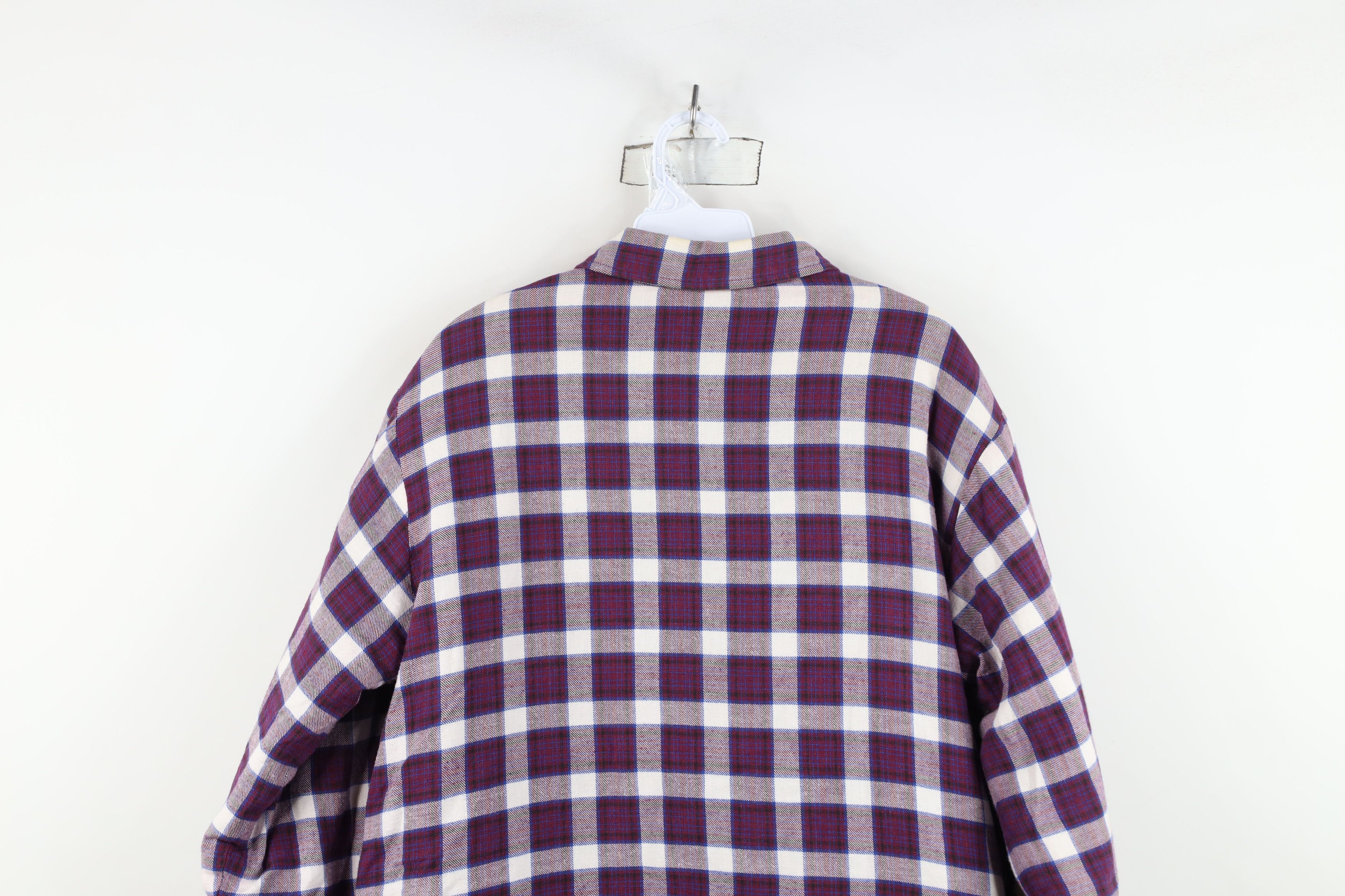 Vintage Vintage 90s Streetwear Flannel Button Shirt Jacket Plaid Size US L / EU 52-54 / 3 - 12 Thumbnail