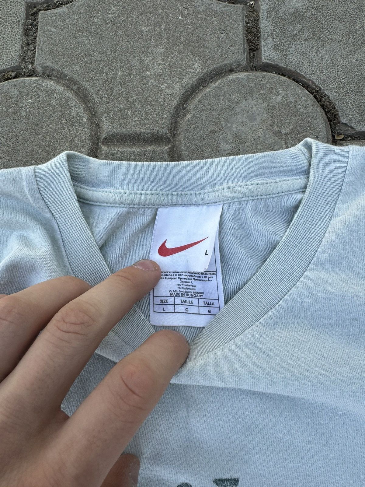 Nike × Vintage Vintage Nike Spell Out Tee Shirt Big Logo Y2K USA Size US L / EU 52-54 / 3 - 4 Thumbnail