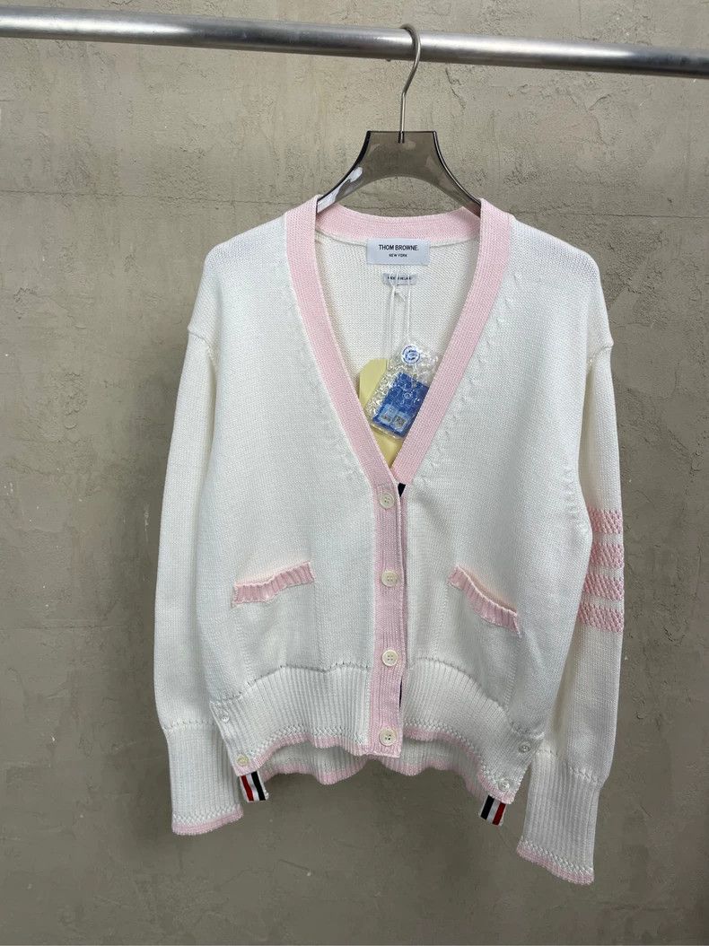 Thom Browne Thom Browne White puffed knit cardigan Size US L / EU 52-54 / 3 - 2 Thumbnail