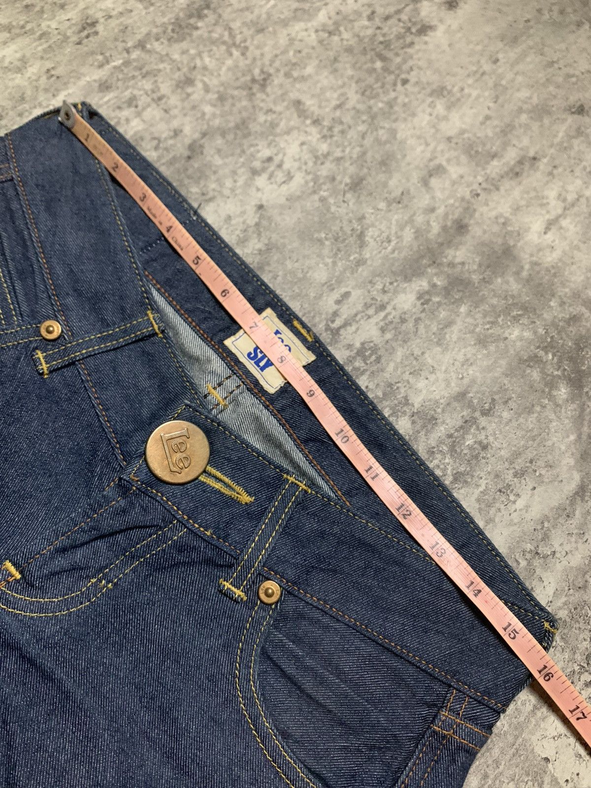 Hysteric Glamour Y2K Lee x Sly Japanese Super Flare Deep Indigo Raw Denim Size 26" / US 2 / IT 38 - 14 Thumbnail
