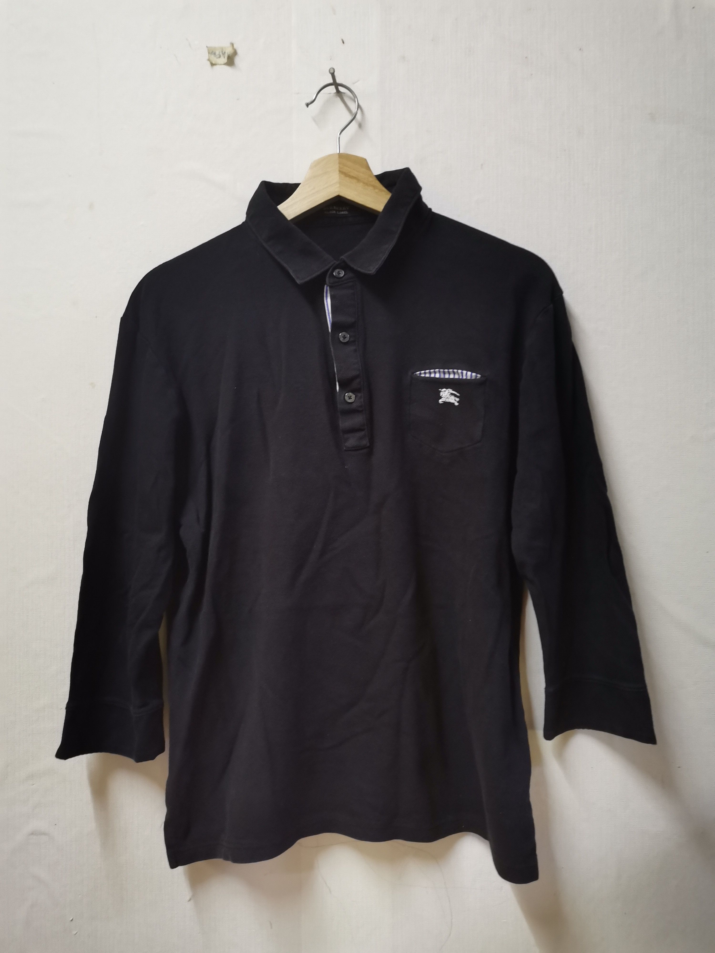 Burberry black label polo long sleeve shirt