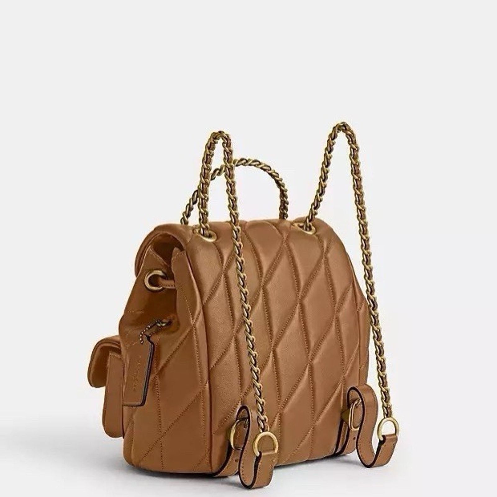 Coach NWT COACH Tabby Backpack Pillow Quilting CU076 Honey Brown Size ONE SIZE - 8 Thumbnail