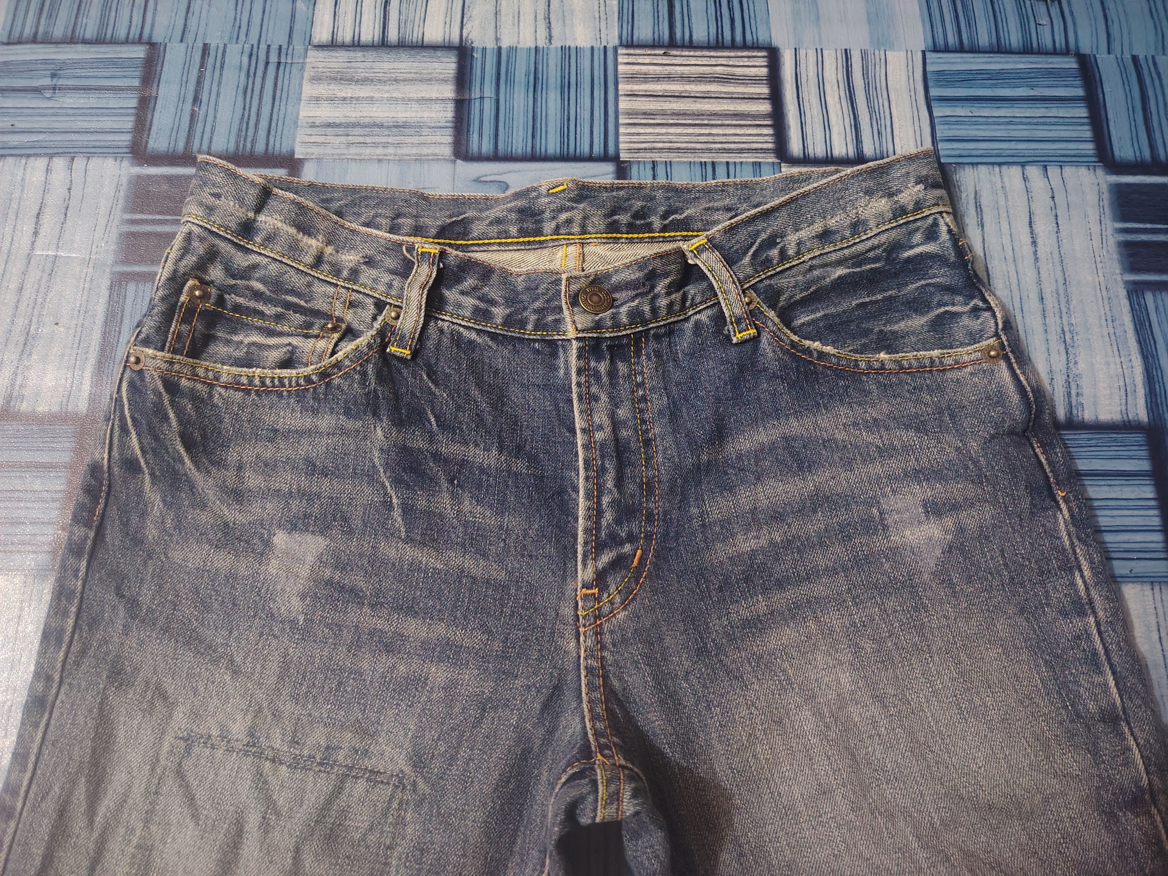 PPFM Japanese PPFM Distressed Jeans Size US 31 - 7 Thumbnail