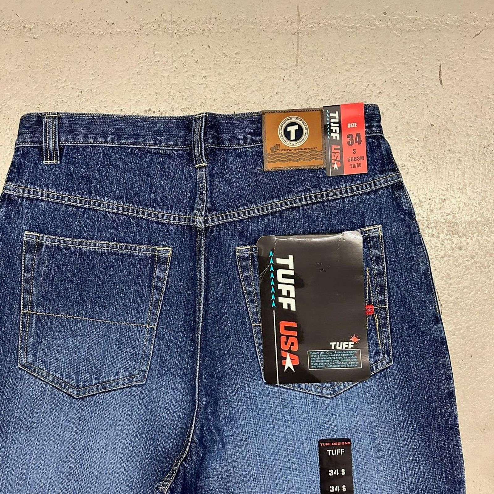 Vintage Vintage baggy y2k tuff faded blue skater carpenter style Size US 34 / EU 50 - 2 Thumbnail