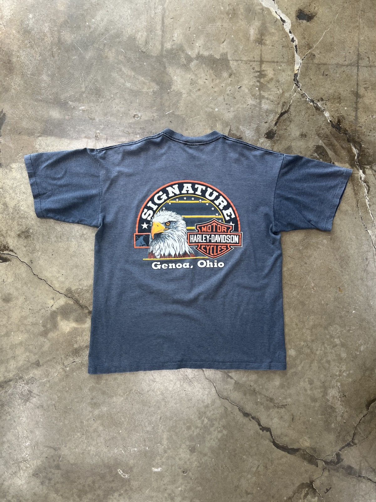 Harley Davidson × Vintage Vintage Harley Davidson Eagle Motorcycle Single Stitch XL Size US XL / EU 56 / 4 - 2 Thumbnail