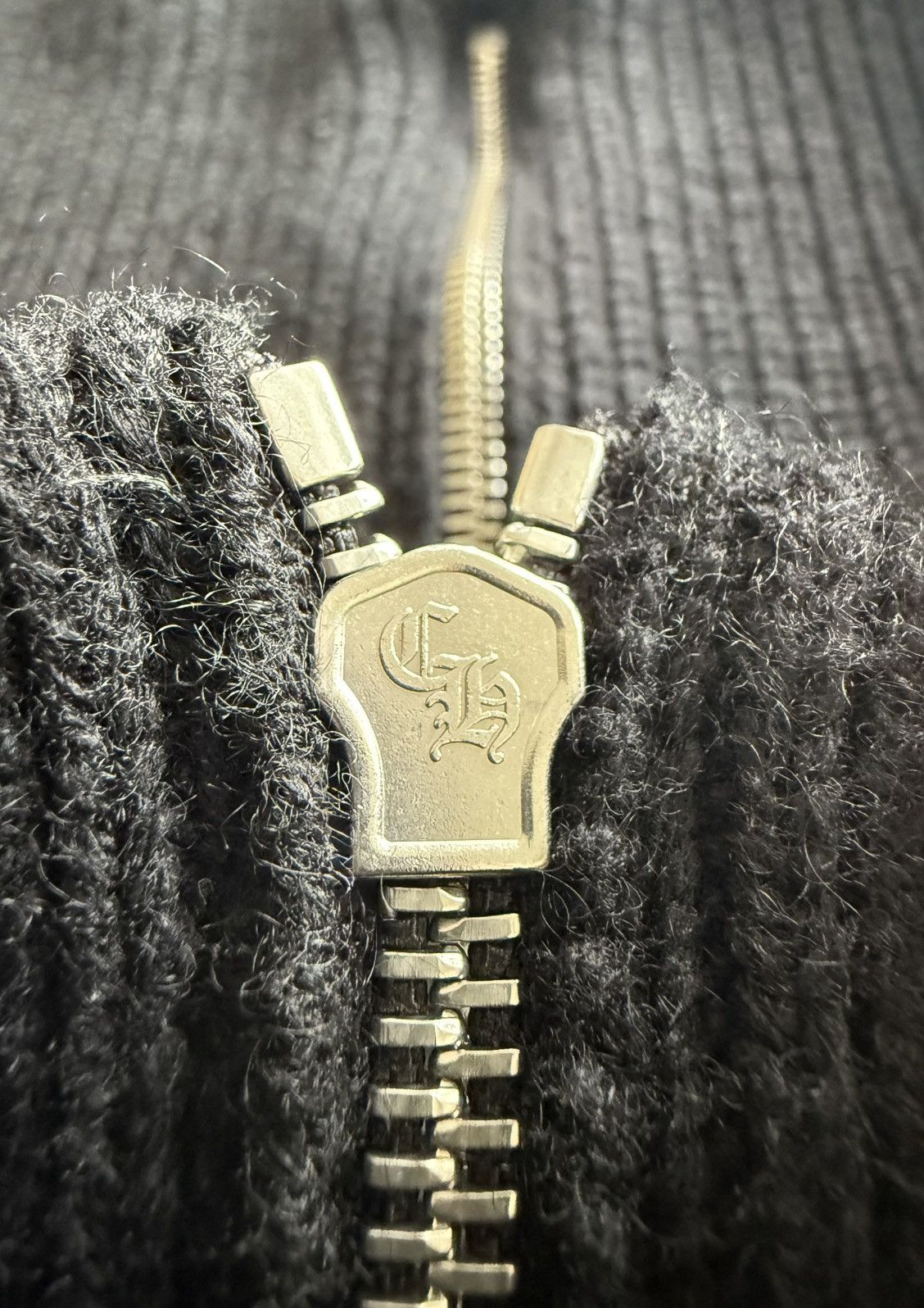 Chrome Hearts Chrome Hearts Cashmere Cross Patch Quarter Zip (VIP) Size US L / EU 52-54 / 3 - 5 Thumbnail