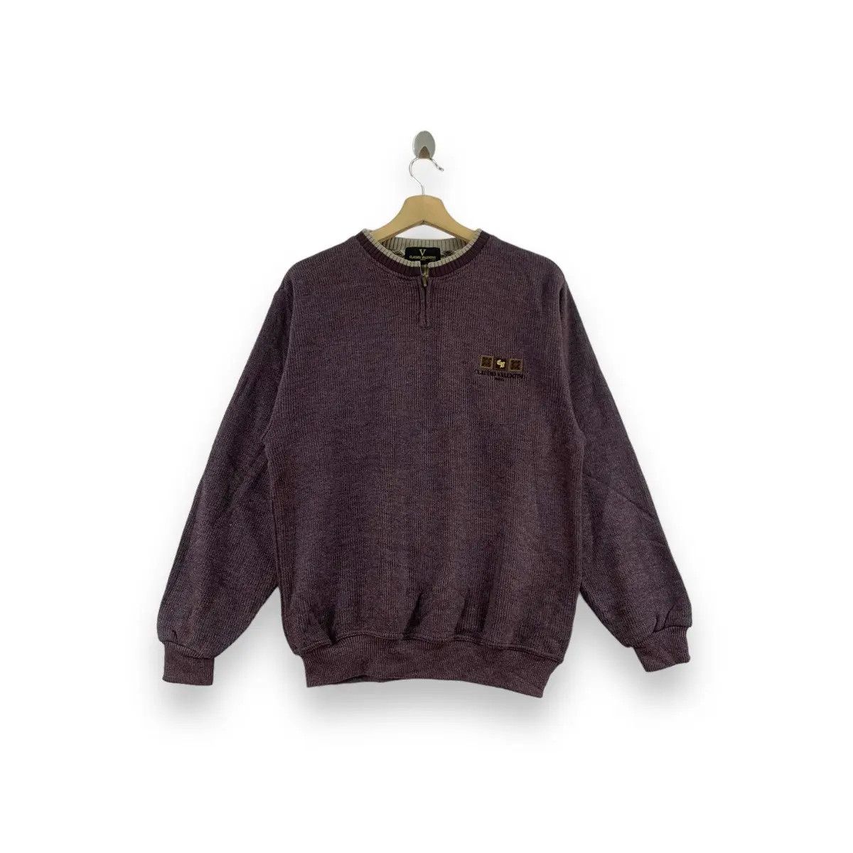 Vintage Vintage CLAUDIO VALENTINO PARIS Half Zipper Sweatshirt Size M / US 6-8 / IT 42-44 - 1 Thumbnail