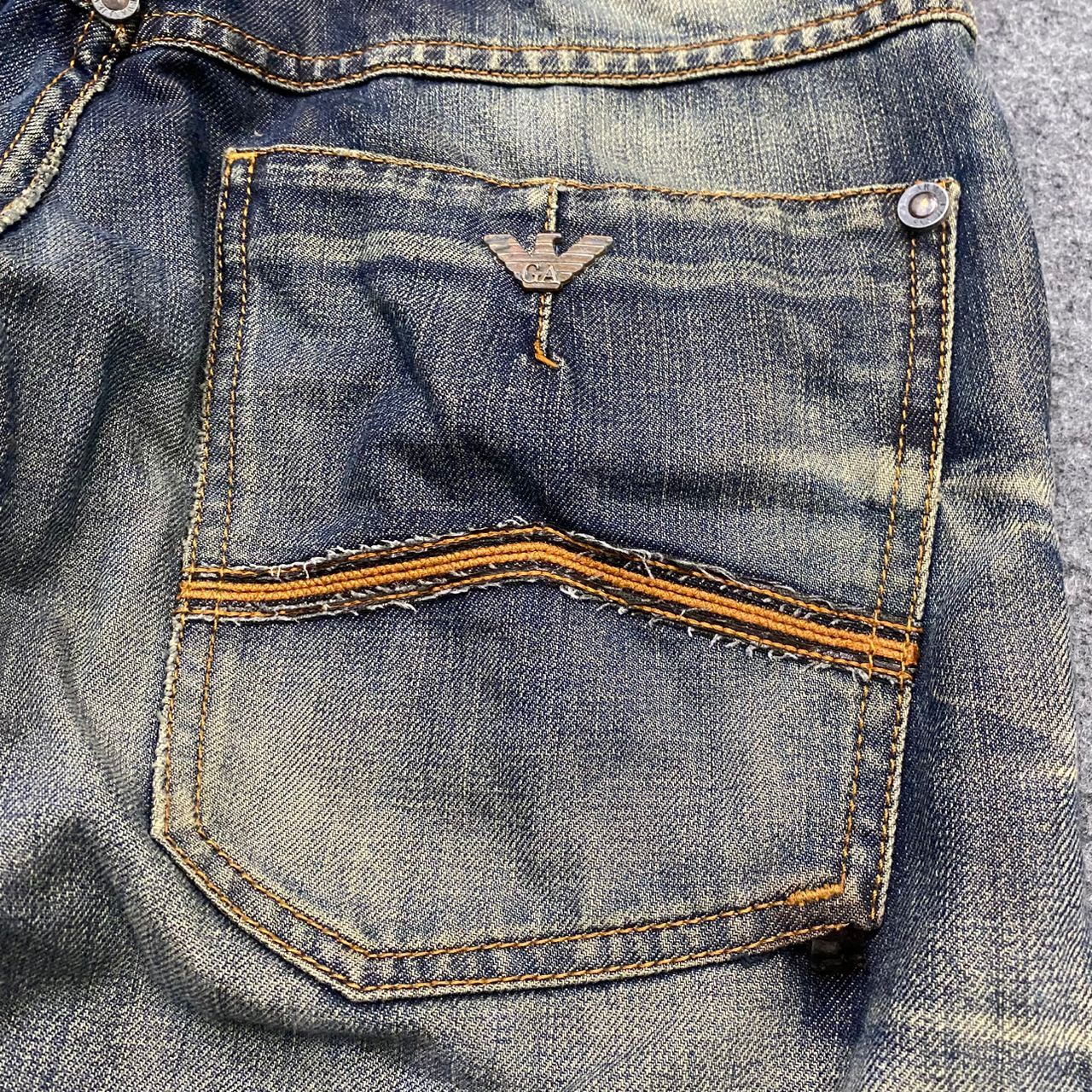 Giorgio Armani 💥Best Offer💥Vintage Armani Jeans Patchwork Denim Size US 32 / EU 48 - 13 Thumbnail
