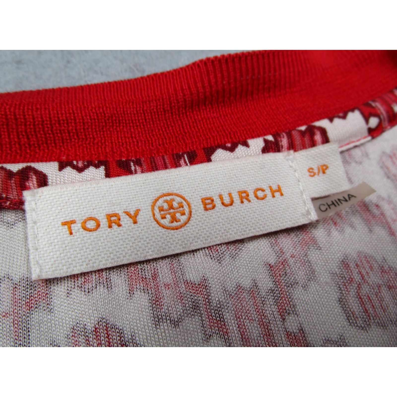 Tory Burch Tory Burch Silk Dress Womens Small Long Sleeve Geometric Pattern Red Designer Sheath Size S / US 4 / IT 40 - 3 Thumbnail