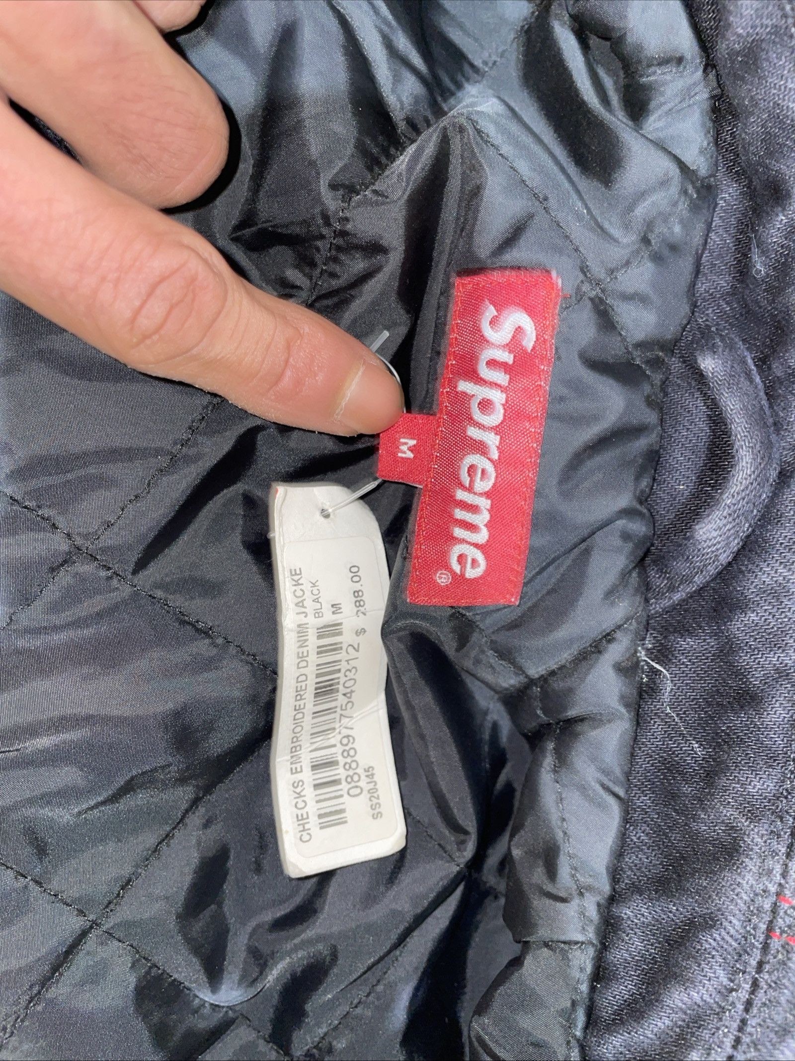 Supreme Supreme Check void embroidered denim Bomber jacket Size US M / EU 48-50 / 2 - 4 Thumbnail