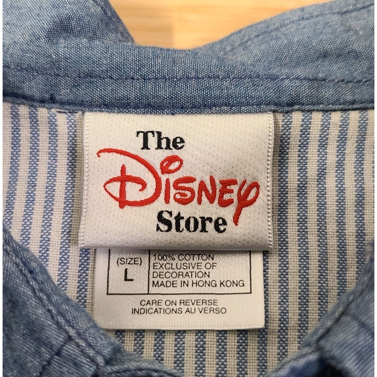 Disney VINTAGE The Disney Store Mickey Minnie Tunnel Of Love Cotton Button Up Shirt L Women Blue Button Up Shirt Womens Size L / US 10 / IT 46 - 3 Thumbnail