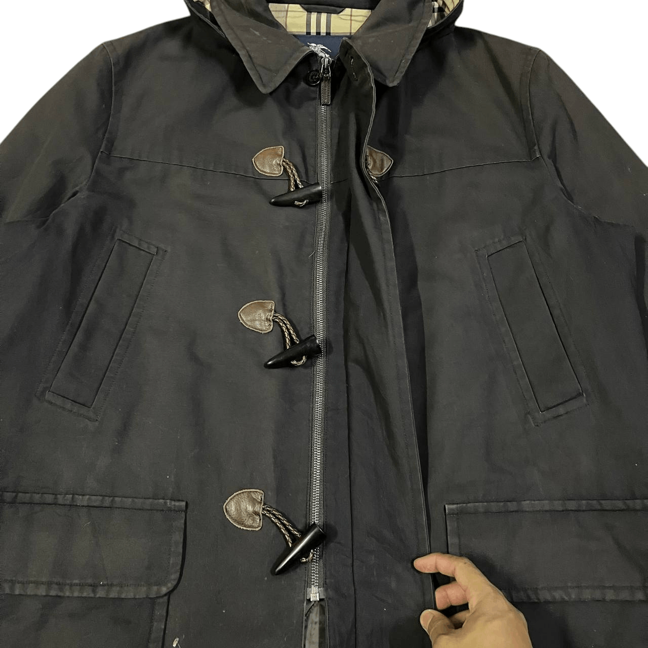 Burberry Vintage Burberry London Nova Check Duffle Coat Size US L / EU 52-54 / 3 - 7 Thumbnail