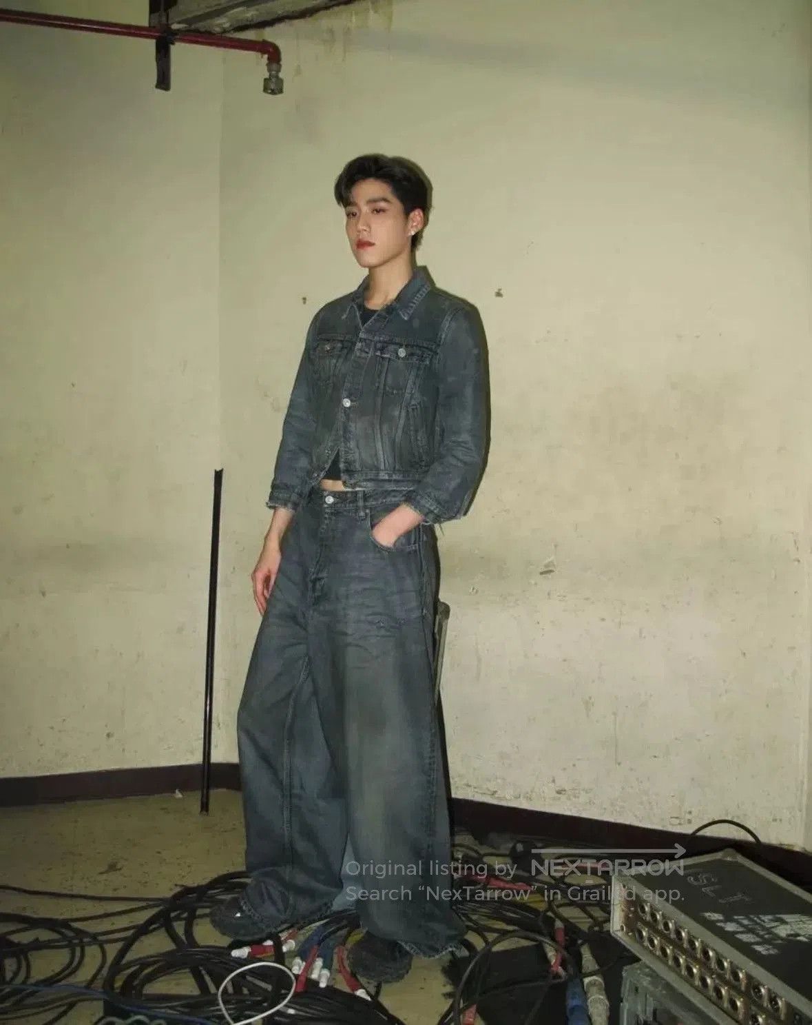 Balenciaga Balenciaga 23SS Mud-Dyed Distressed Denim Jacket. Size US XXS / EU 40 - 2 Thumbnail