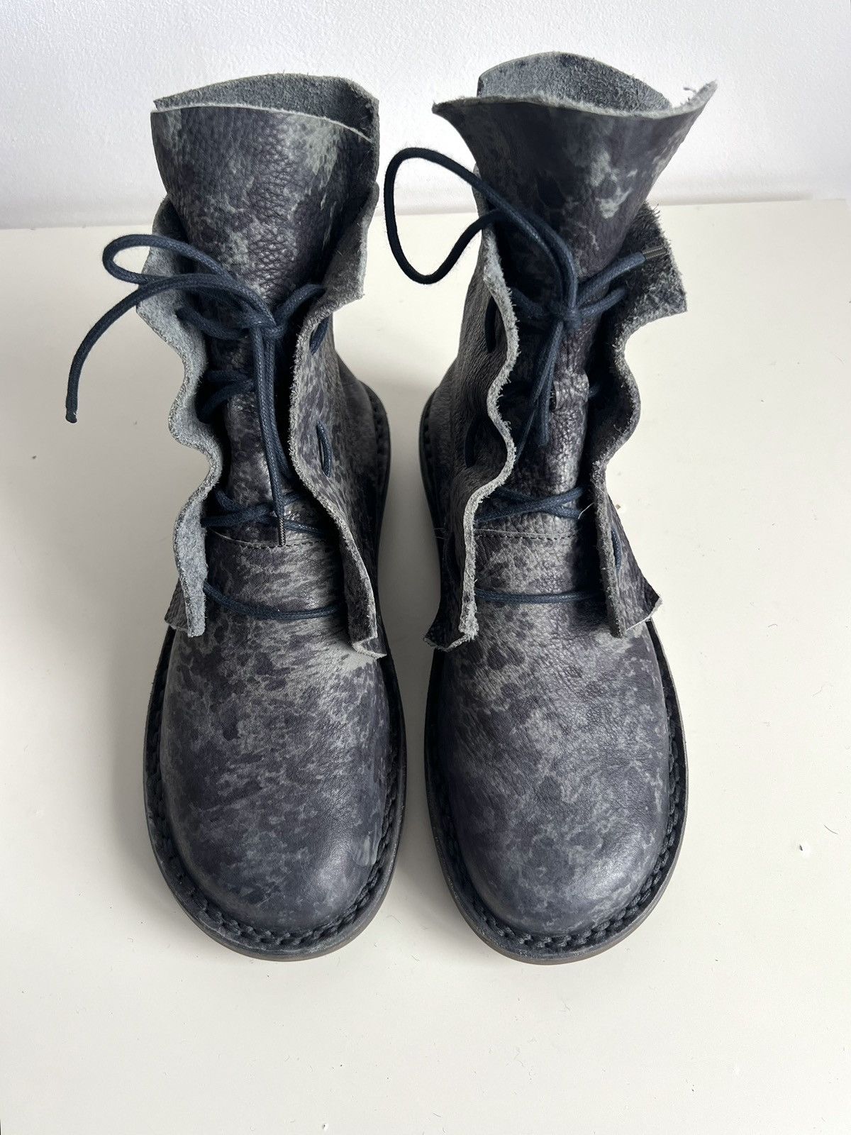 Trippen Trippen Solid Indigo Drip Leather Ankle Boots Size US 7.5 / EU 40-41 - 4 Thumbnail