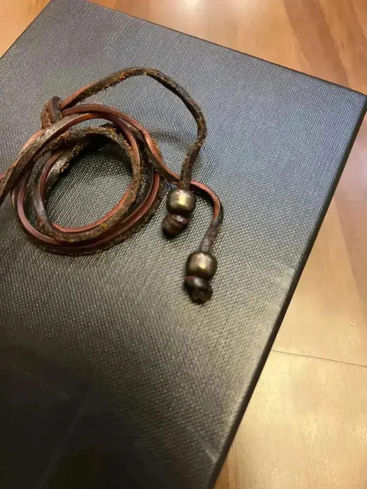 Saint Laurent Paris Saint Laurent Paris 15SS Runway Leather Necklace-2507 Size ONE SIZE - 3 Thumbnail