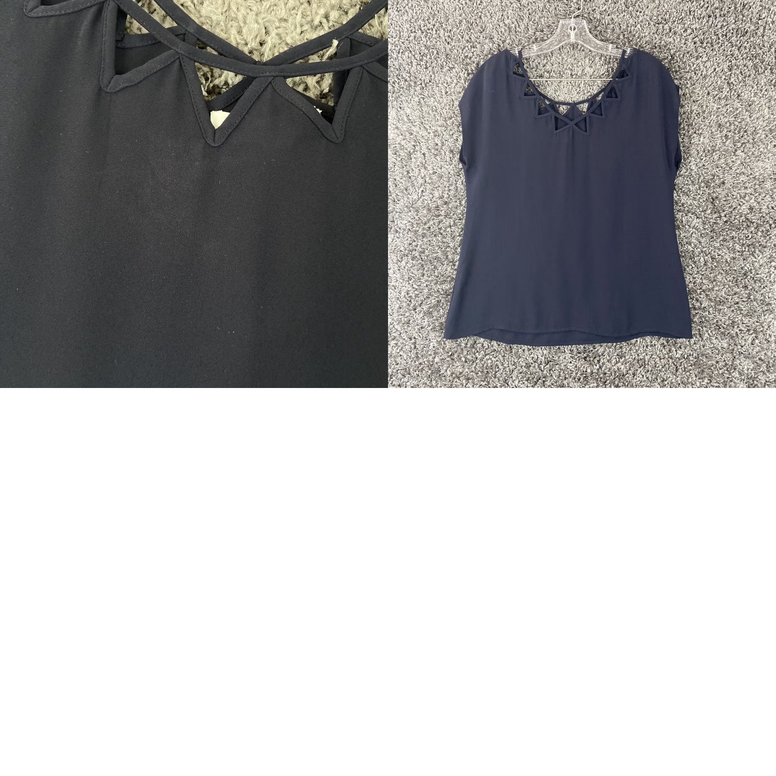 Banana Republic Banana Republic Blouse Women Size S Short Sleeve Blue Sheer Womens Size S / US 4 / IT 40 - 8 Thumbnail