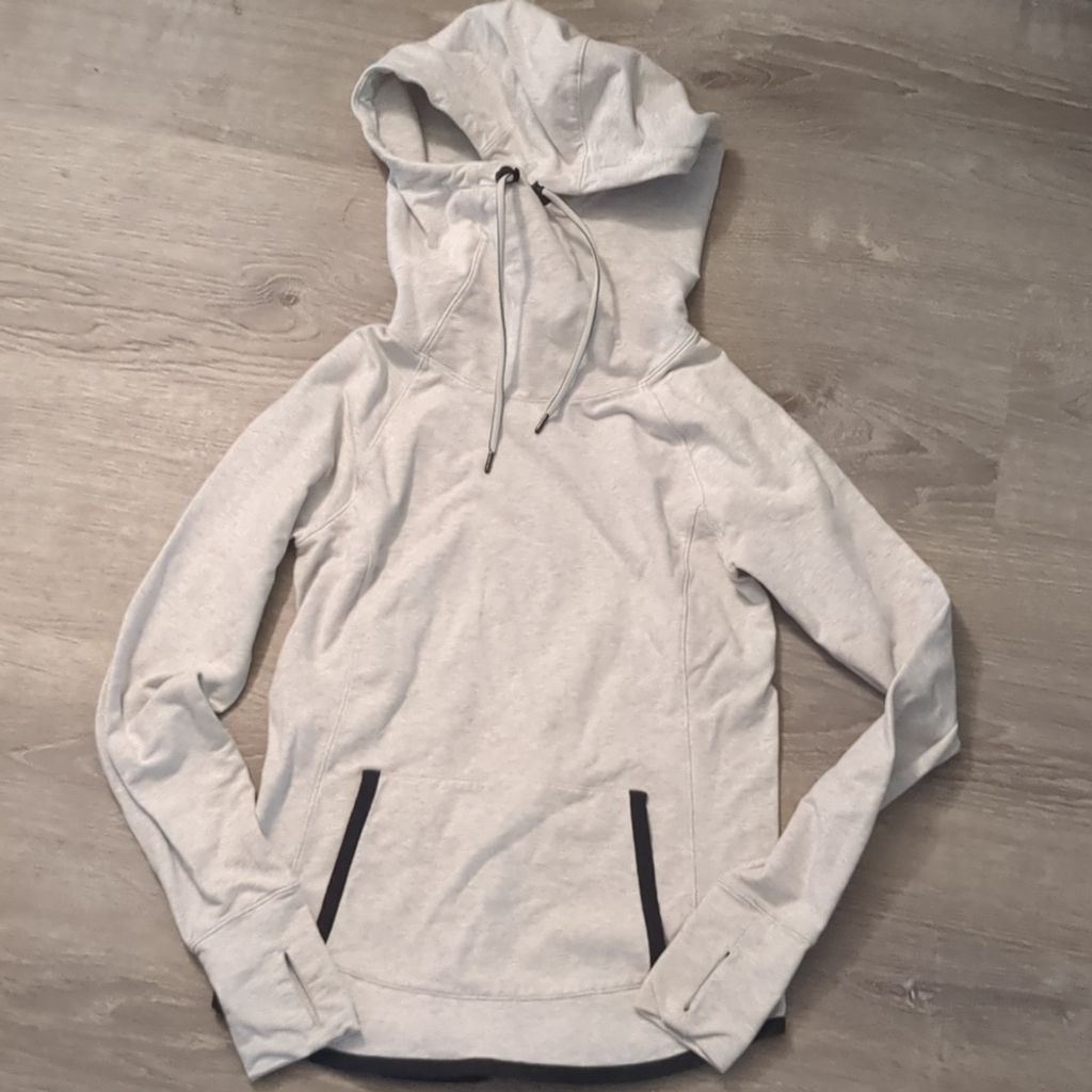 Athleta Athleta light gray and black hooded sweatshirt size XS Size XS / US 0-2 / IT 36-38 - 1 Thumbnail