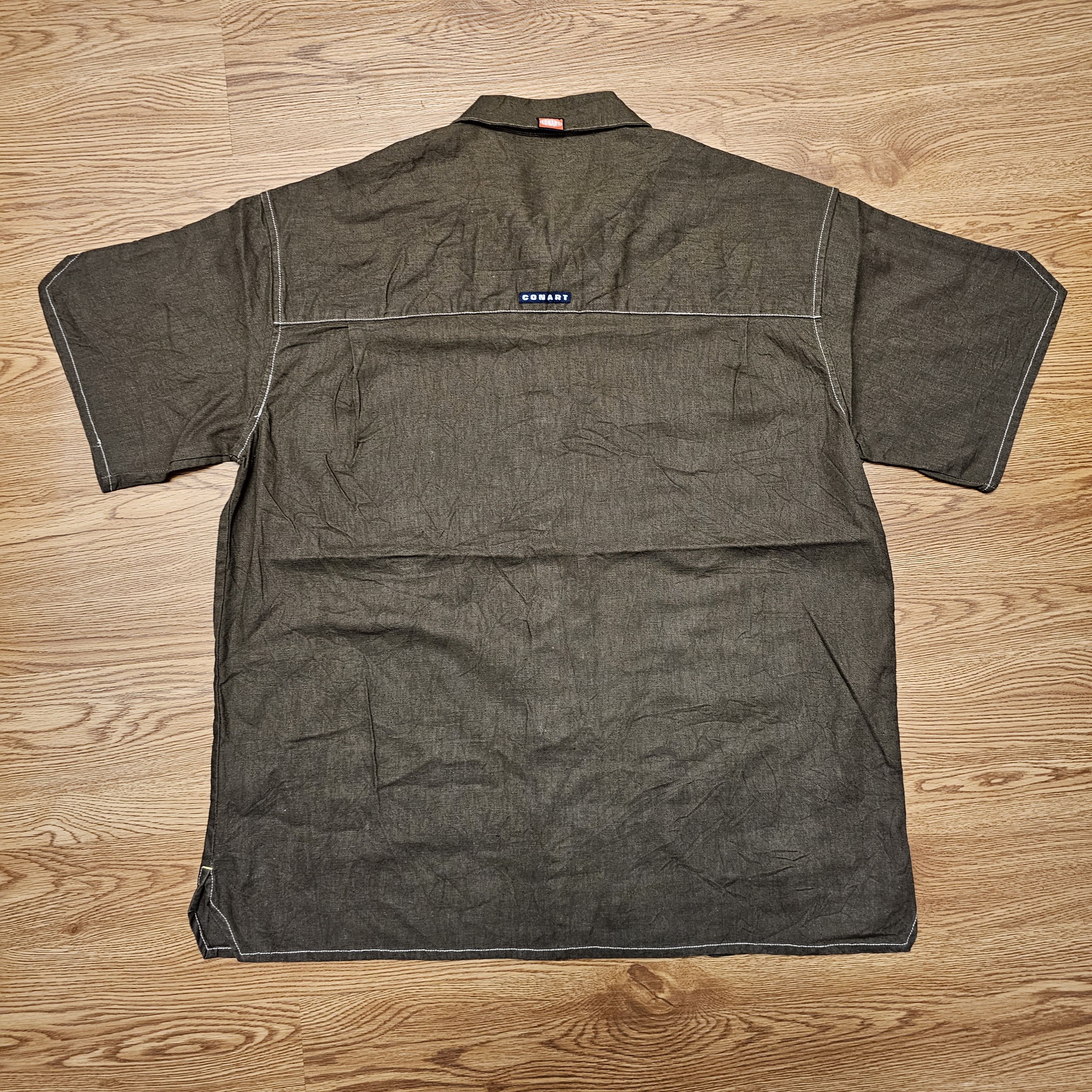 JNCO Vtg Y2K Conart Dope Shit Linen Contrast Stitch Button Shirt Size US M / EU 48-50 / 2 - 4 Thumbnail