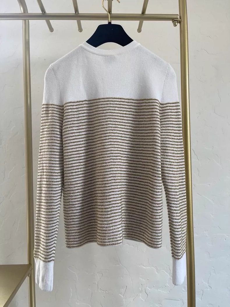 Chanel Chanel 24m white gold striped cardigan coat Size XS / US 0-2 / IT 36-38 - 2 Thumbnail