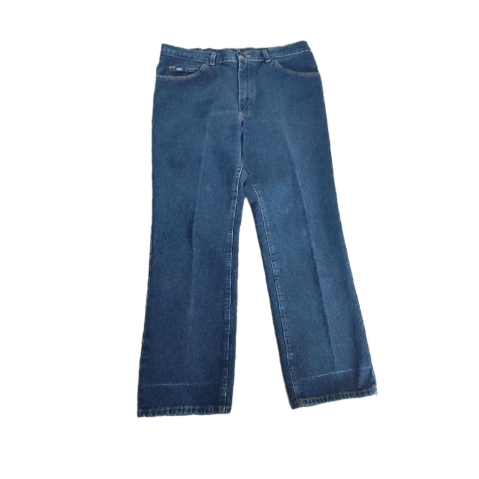 Lee VINTAGE Lee Jeans Men 38x30 Straight Fit Dark Wash 80s 90s USA Made Workwear Size US 38 / EU 54 - 2 Thumbnail