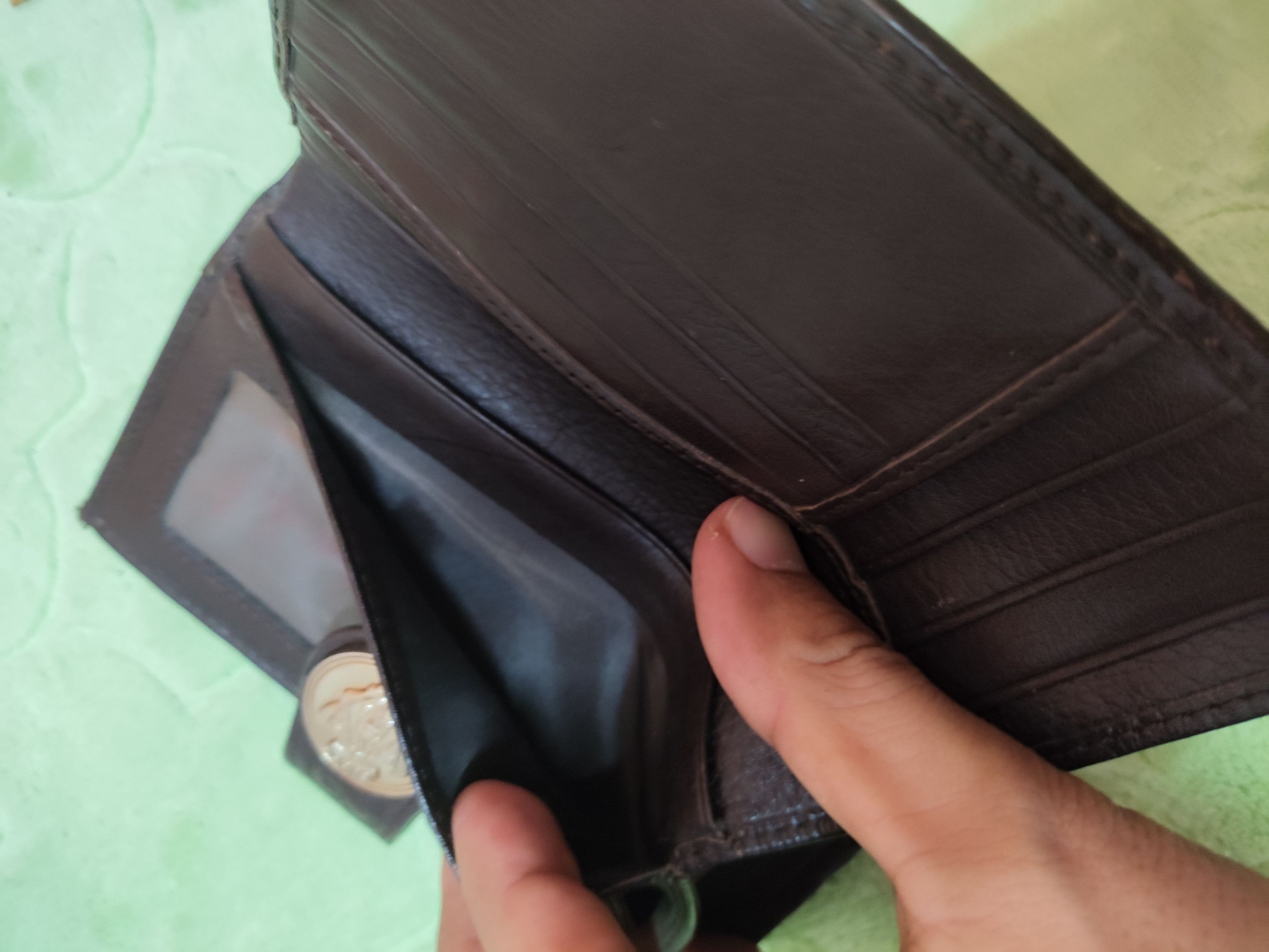 Leather × Vintage OLD Vintage Leather (G u c c i) Wallet with Steel Logo Size ONE SIZE - 17 Thumbnail