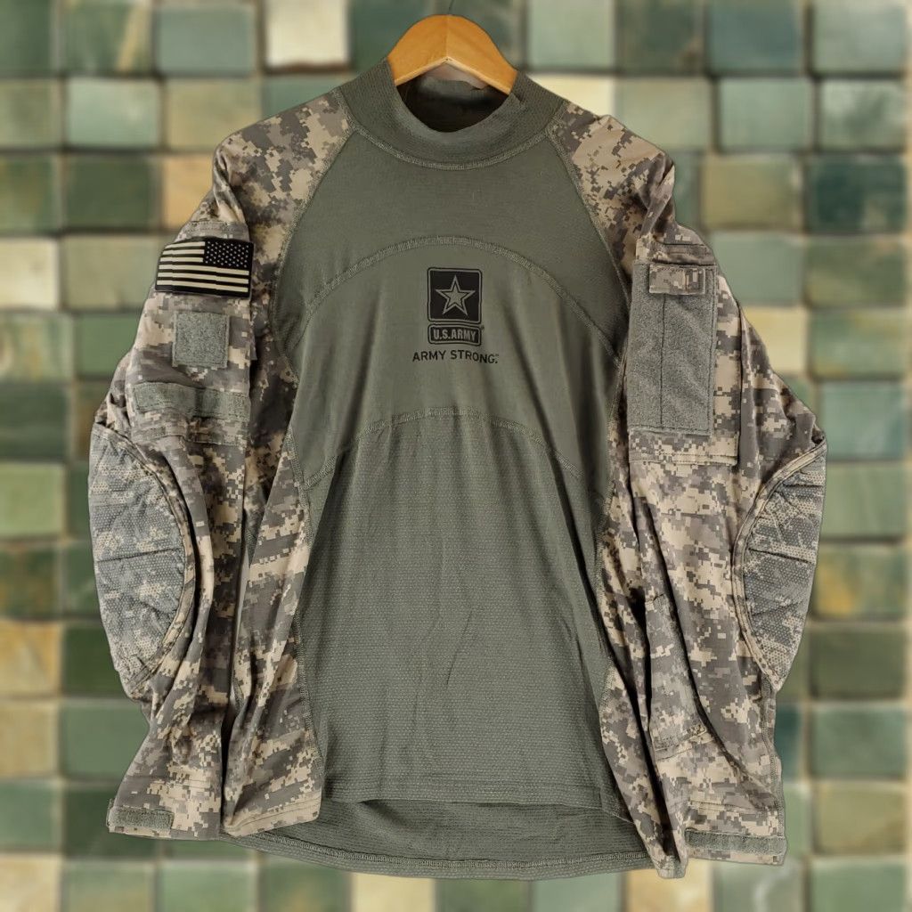 Vintage Massif US Military Army Combat Shirt Digital Camo Green Army Strong Mens L Size US L / EU 52-54 / 3 - 1 Thumbnail