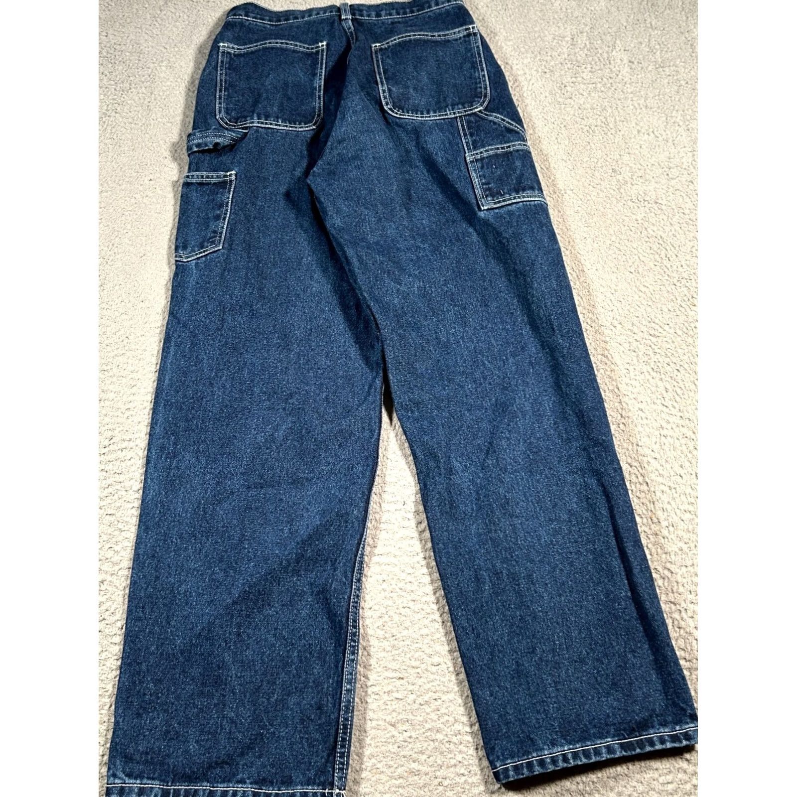 Vintage John Galt Jeans Men Small 25x27 Blue Denim Dark Wash Baggy Skater Zip 5-Pocket Straight Jeans Men’s Regular Denim Pants Classic Baggy Skaterwear Size US 29 - 2 Thumbnail