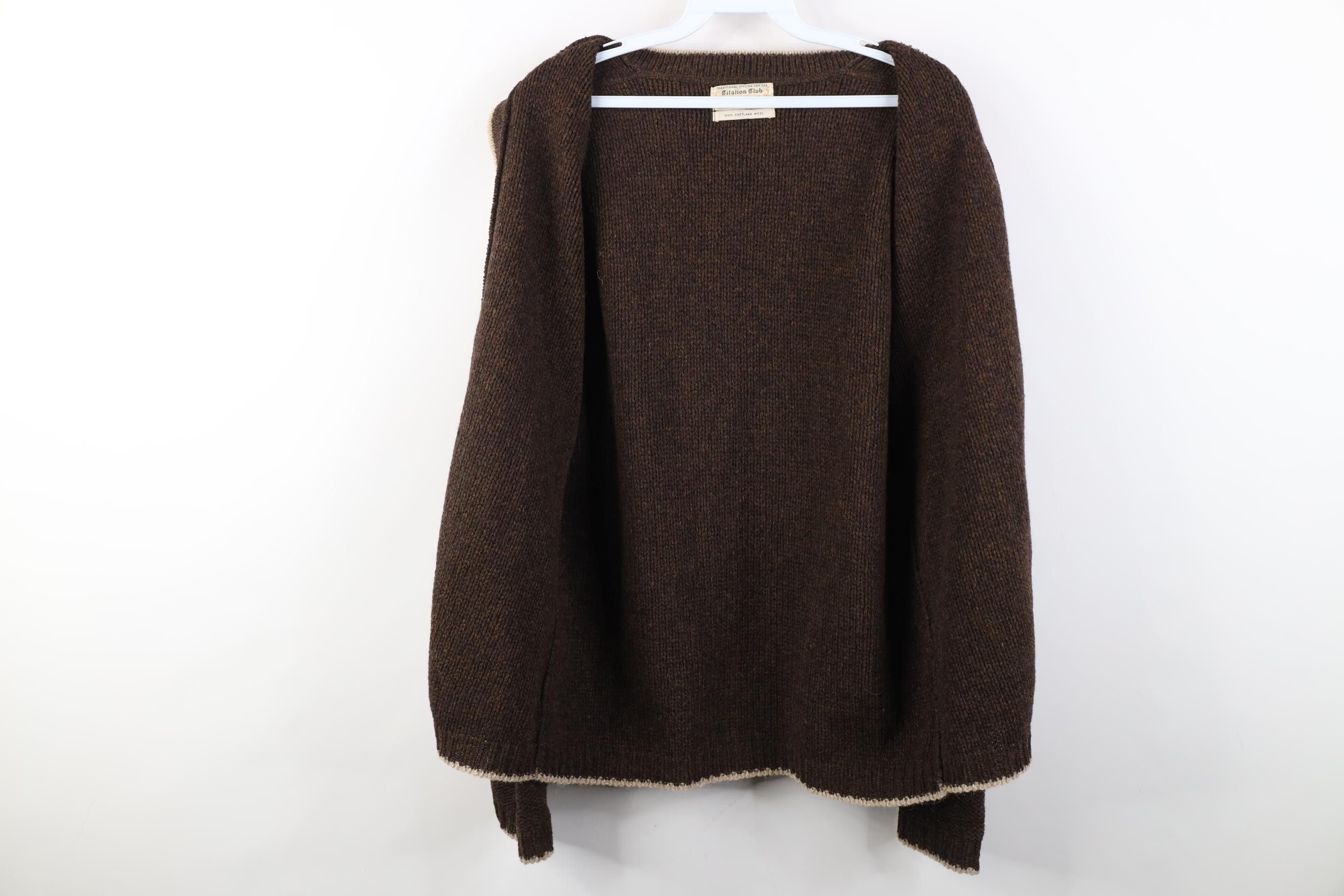 Vintage Vintage 50s 60s Streetwear Wool Zip Cardigan Sweater USA Size US XXL / EU 58 / 5 - 7 Thumbnail