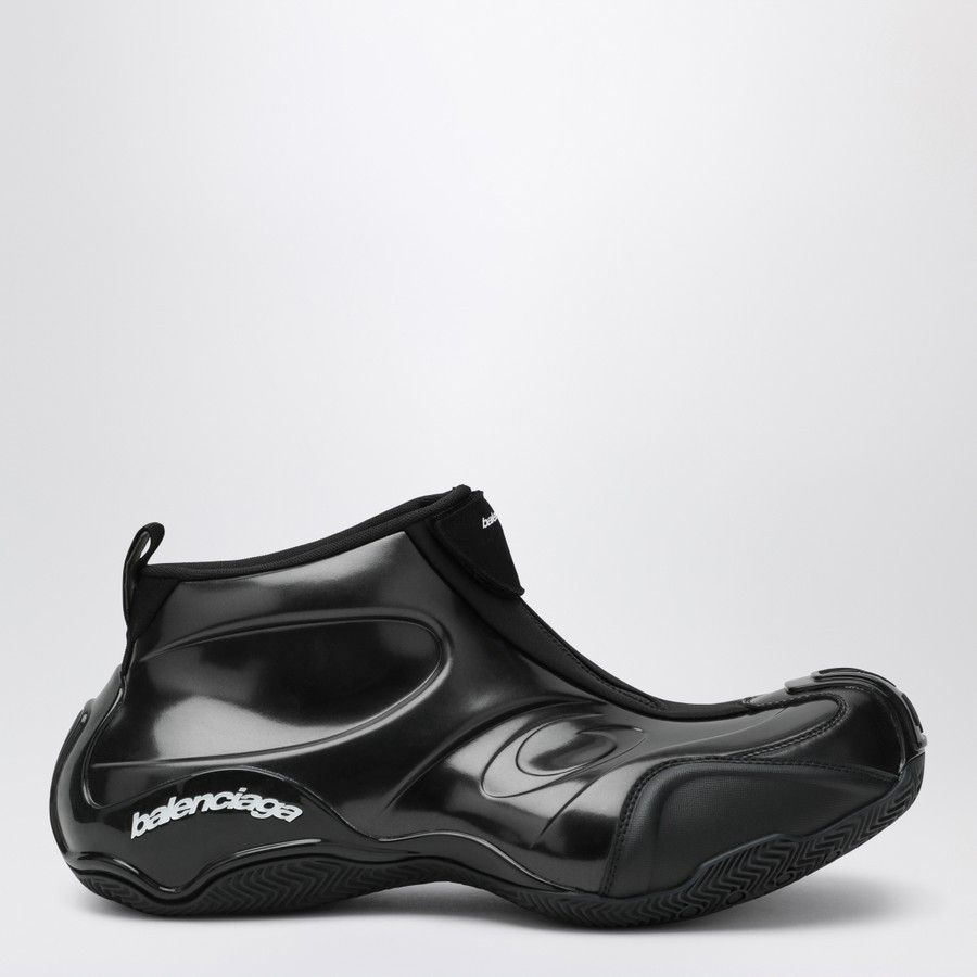 Balenciaga o1d2blof0226 Shiny Basketball Sneakers in Black Size US 7 / EU 40 - 1 Thumbnail