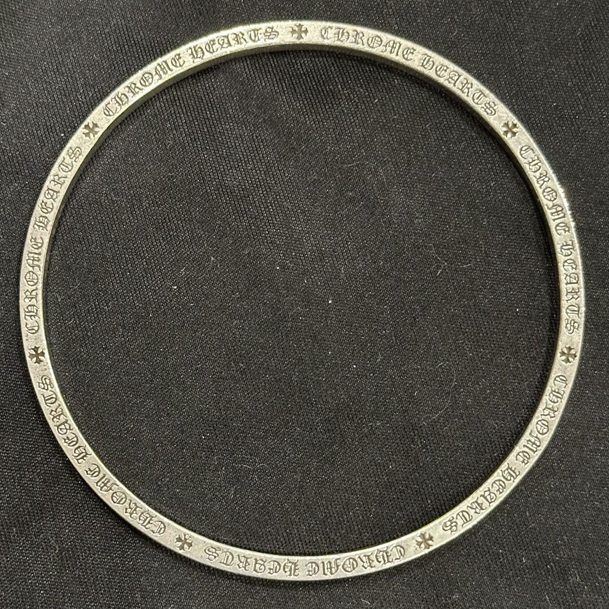 Chrome Hearts Chrome Hearts Engraved Sterling Silver Bangle Size ONE SIZE - 1 Thumbnail