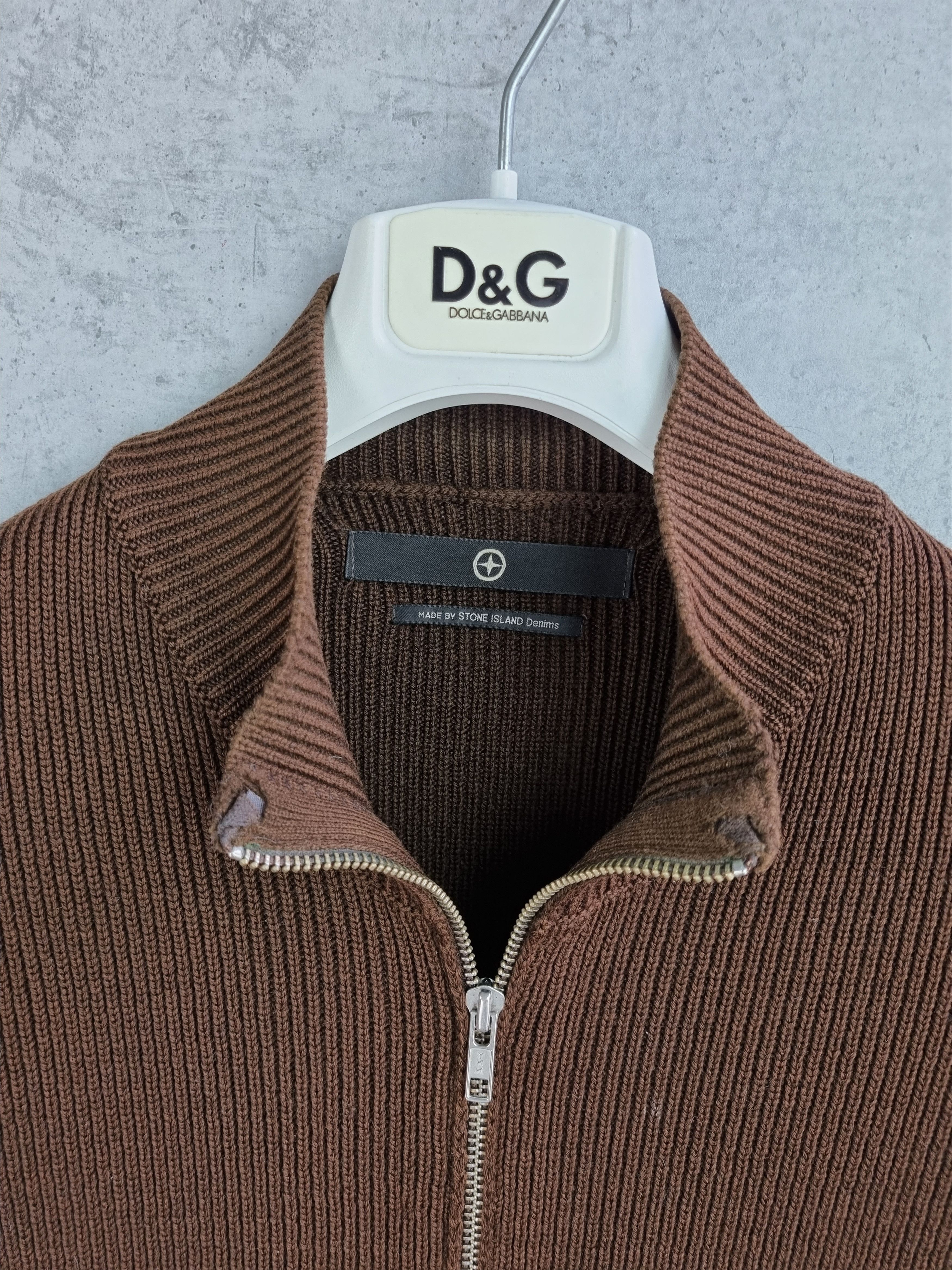 Stone Island × Vintage Wool Stone Island Embroidery zip up knitted sweater Size US M / EU 48-50 / 2 - 12 Thumbnail
