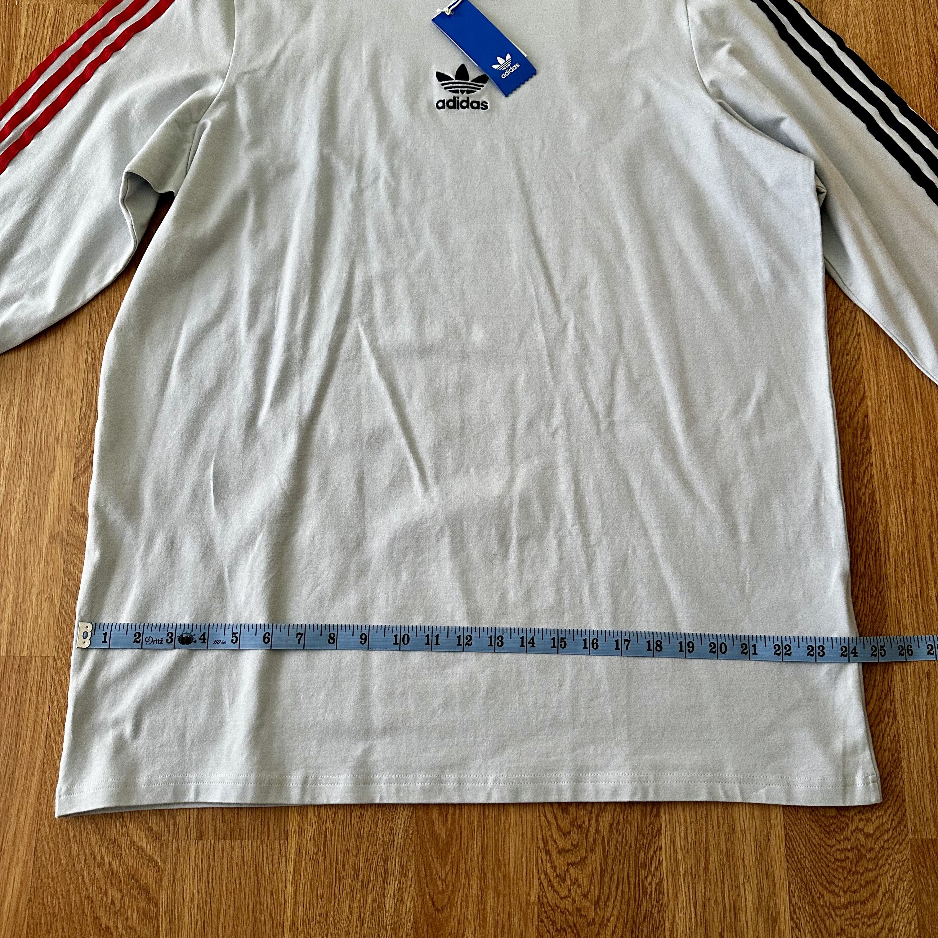 Adidas Adidas Long Sleeve Stripe Tee Grey XL Size US XL / EU 56 / 4 - 5 Thumbnail