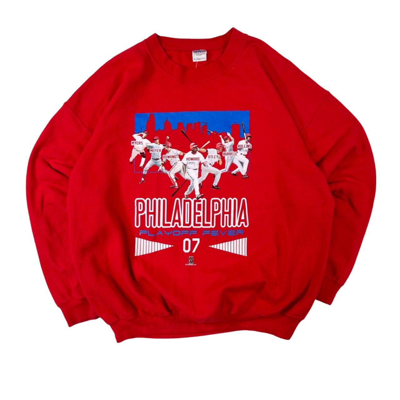 Vintage Vintage 07 Philadelphia Phillies Playoff Graphic Sweater Size US XL / EU 56 / 4 - 1 Thumbnail