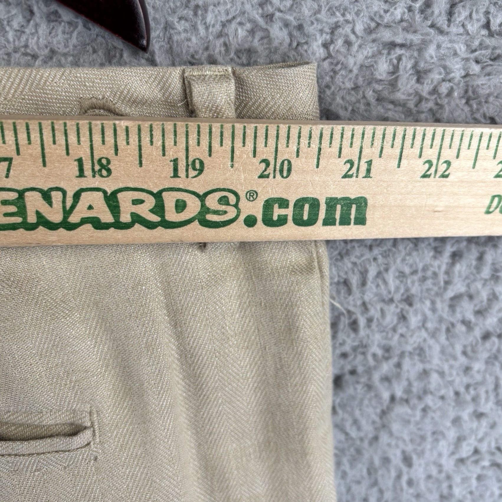 Tommy Bahama Tommy Bahama Pants Mens 38x27 Beige Latigo Beach Linen Blend Flat Front Hemmed Chino Relaxed Style Size US 38 / EU 54 - 3 Thumbnail