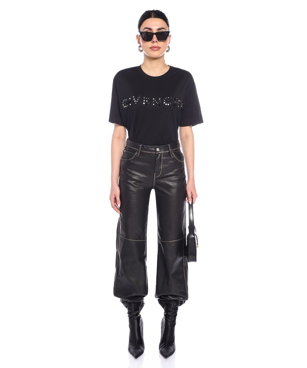 Givenchy Black Stud Embellished Logo Oversized T-Shirt Size M / US 6-8 / IT 42-44 - 3 Thumbnail