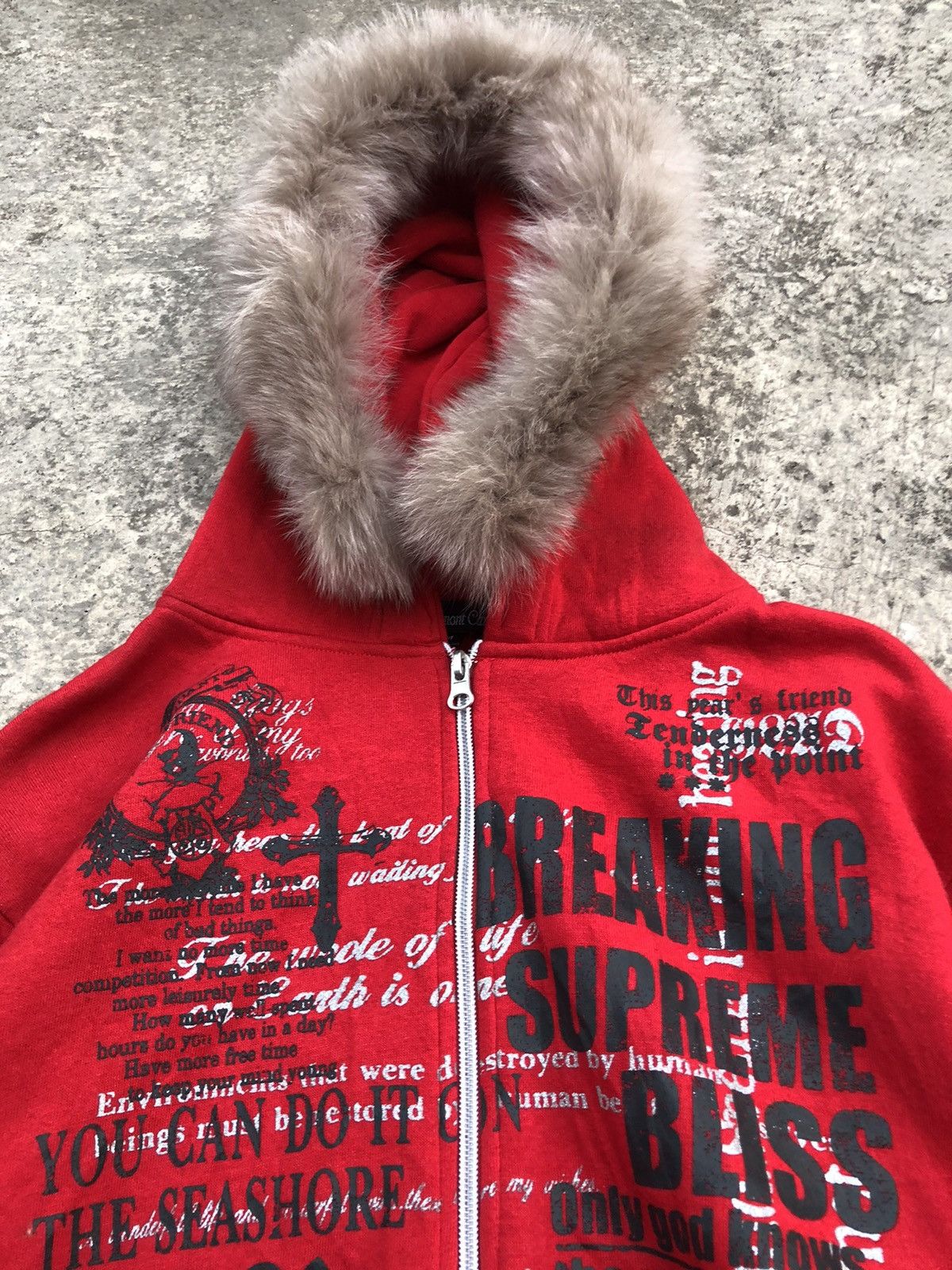 If Six Was Nine × Japanese Brand × Le Grande Bleu (L.G.B.) Y2k style LGB zip fur hoodie Size US M / EU 48-50 / 2 - 2 Thumbnail