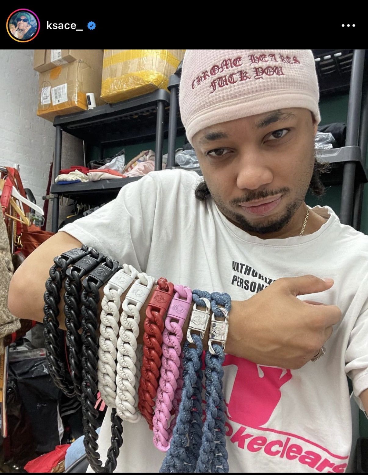 Chrome Hearts Chrome Hearts x Whensmokeclears "Fxck You" Thermal Cap Size ONE SIZE - 7 Thumbnail