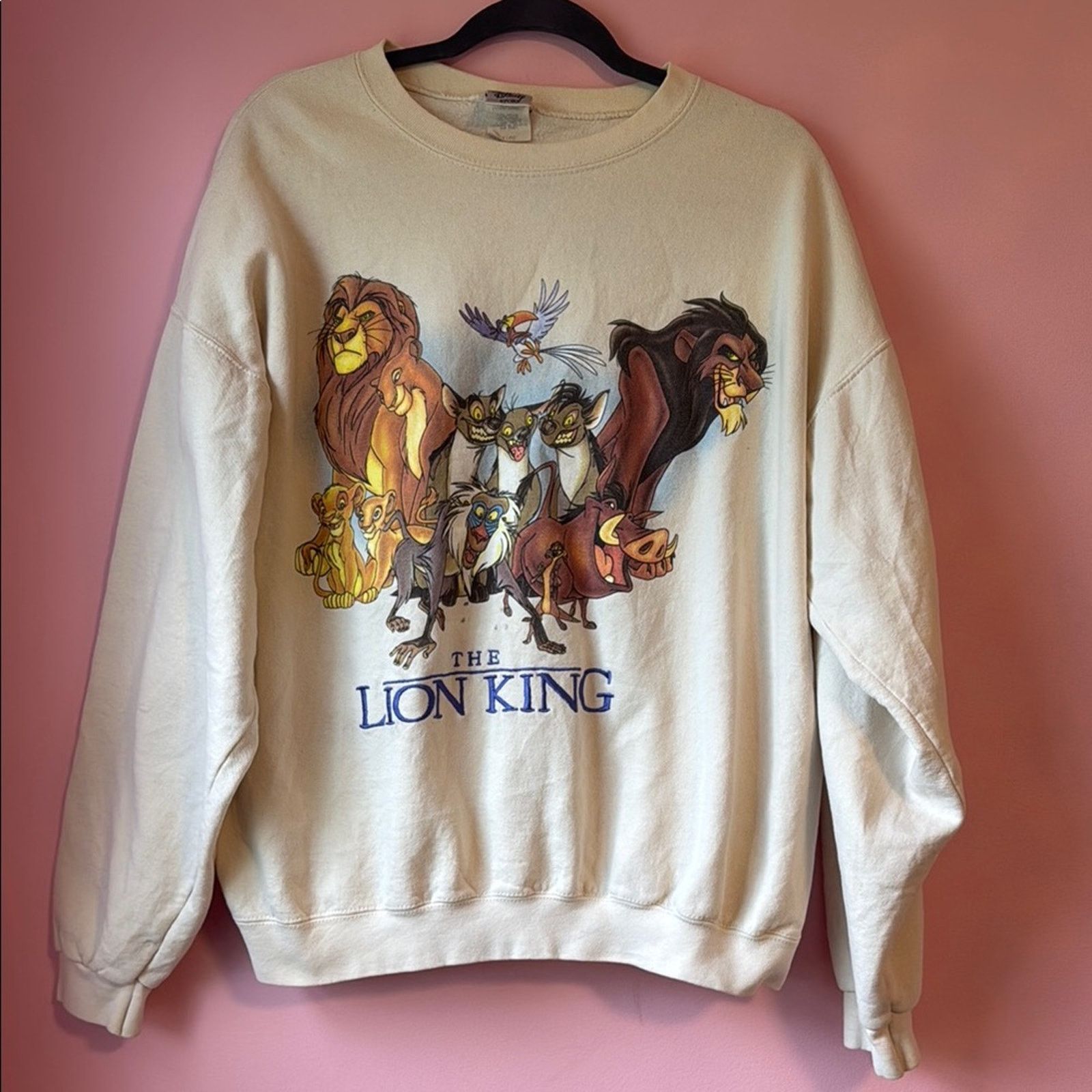 Vintage Lion King Sweatshirt Mens XL Disney 90s simba scar