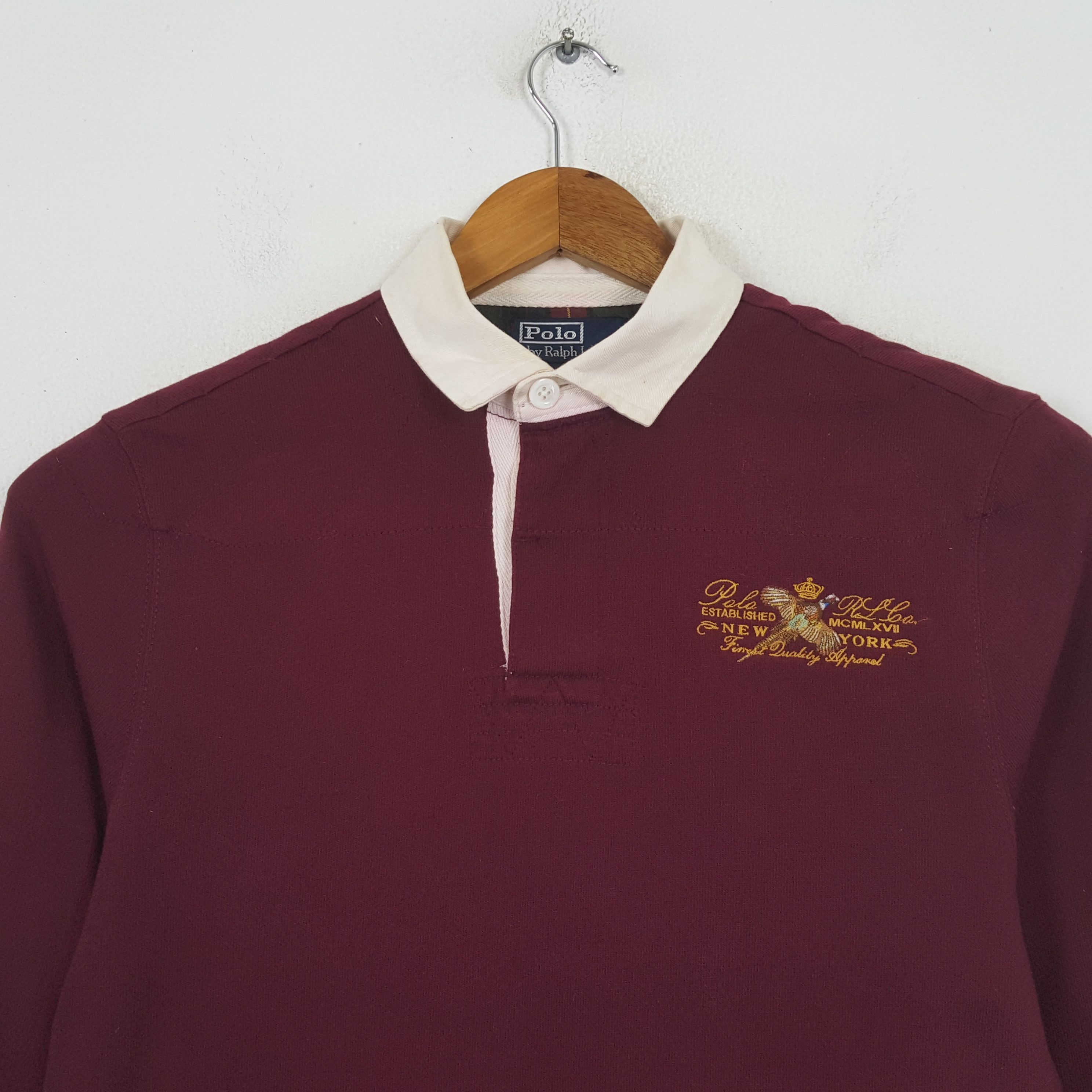 Polo Ralph Lauren Vintage Polo hy Ralph Lauren New York Rugby Polos RR9 Size US L / EU 52-54 / 3 - 2 Thumbnail