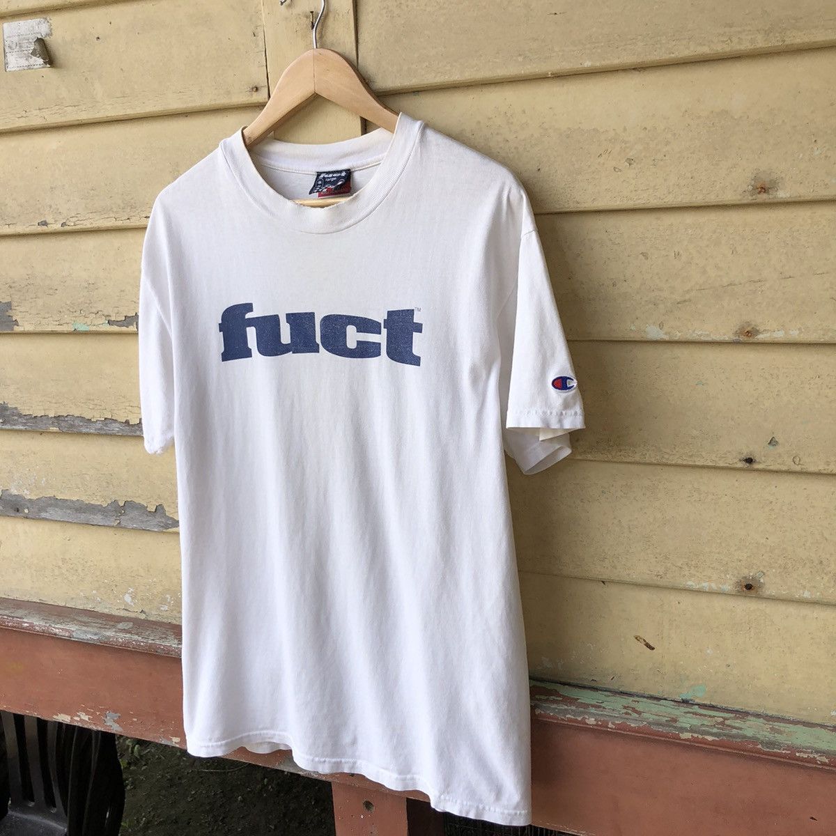 Champion 🔥Distressed🔥 Vintage FUCT x Champion Tshirt Size US L / EU 52-54 / 3 - 2 Thumbnail