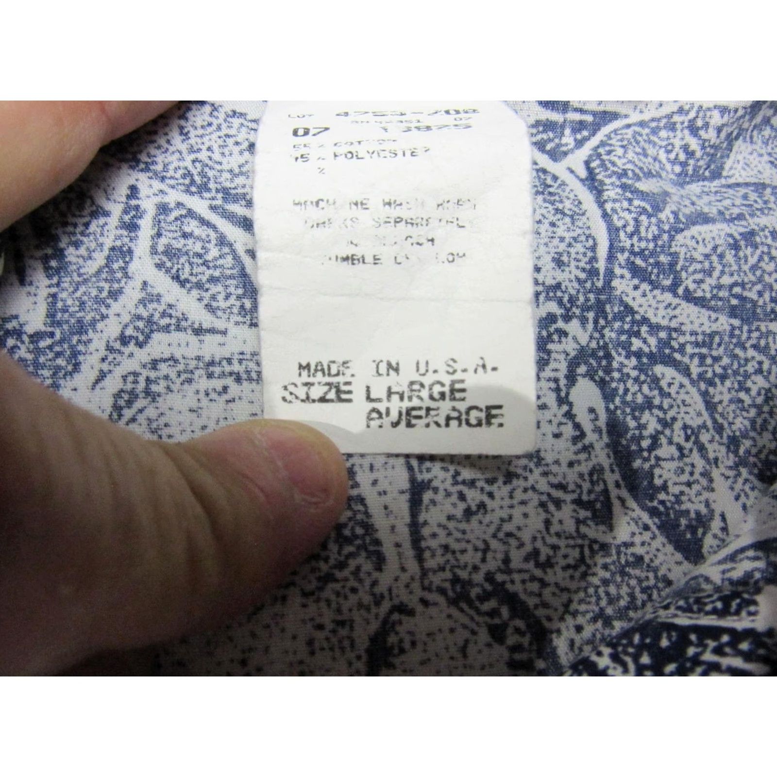 Vintage Shirtcraft Shirt Womens Large Blue Floral Hawaiian Long Sleeve Button-Up Casual Vintage USA Charcoal? Size L / US 10 / IT 46 - 4 Thumbnail