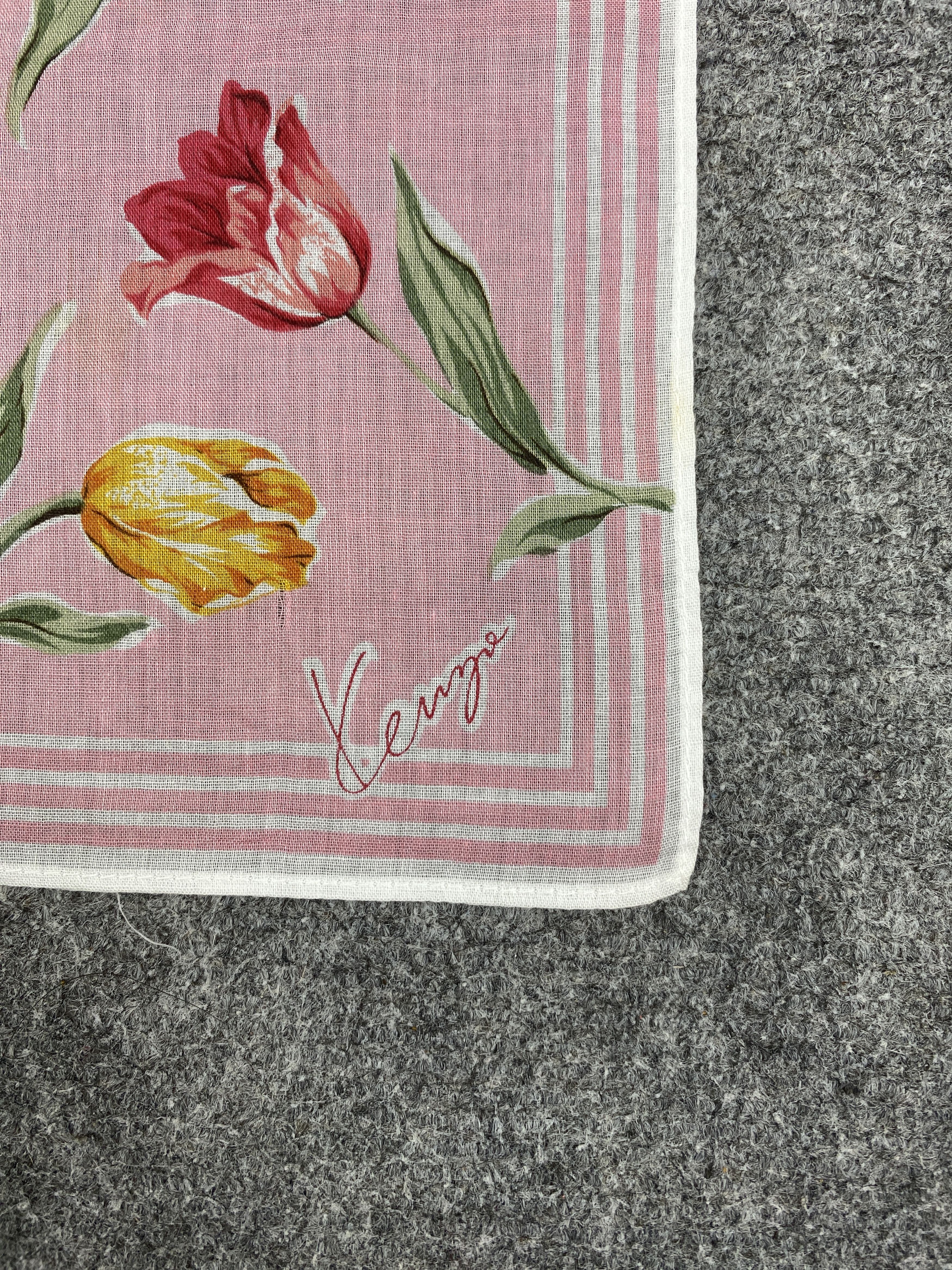 Kenzo × Vintage Kenzo Handkerchief / Bandana / Neckerchief HKC0211 Size ONE SIZE - 5 Thumbnail